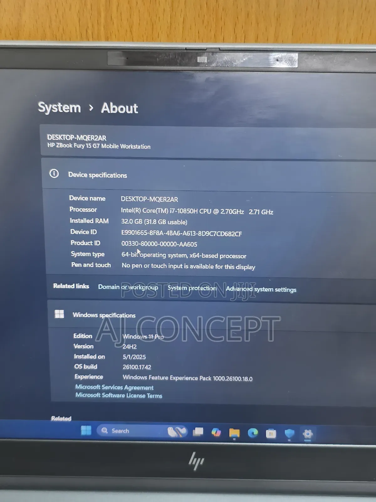 Laptop HP Zbook Fury 15 G7 32GB Intel Core i7 SSD 512GB