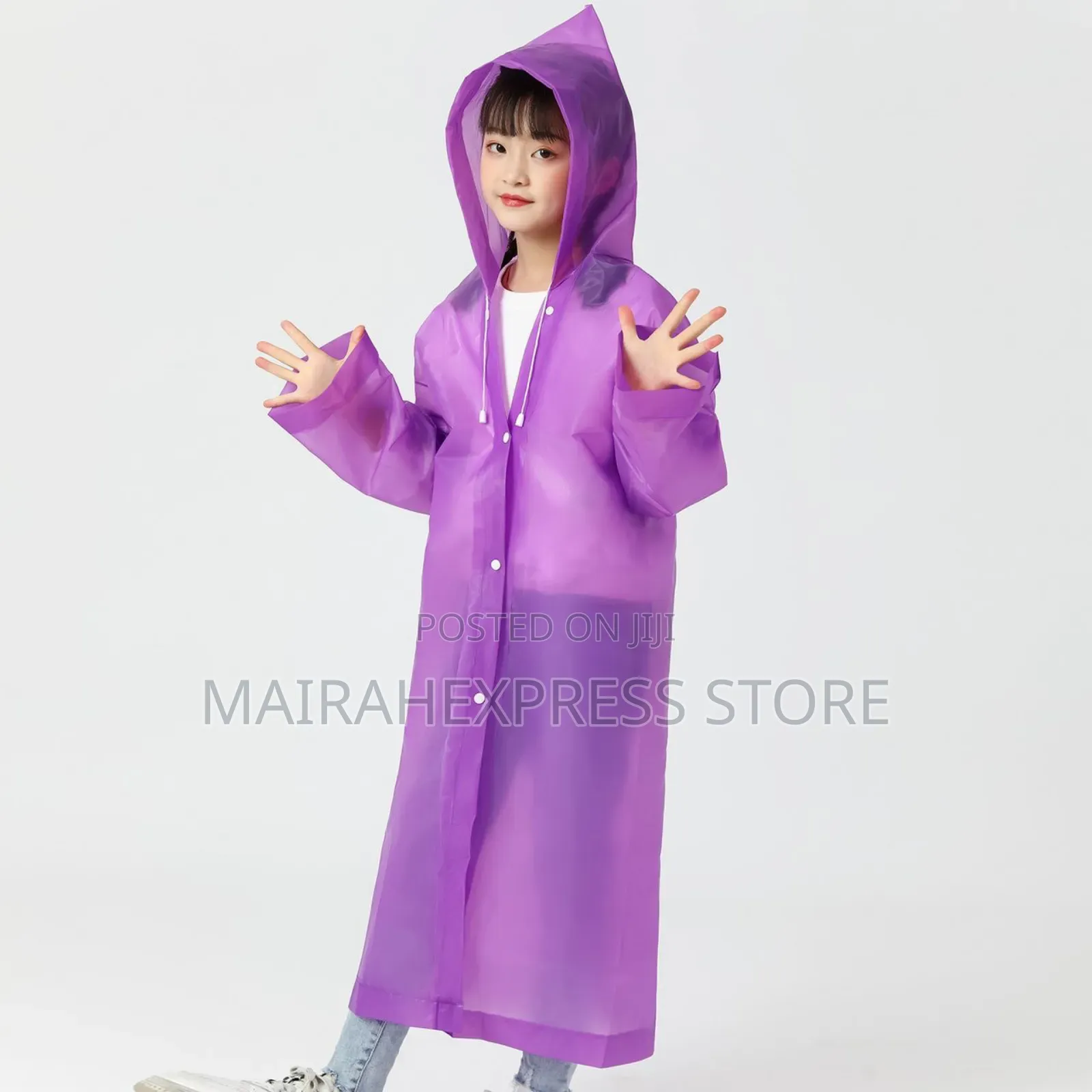 Kiddies Eva Heavy-Guage Waterproof Vinyl Raincoat (Yellow)