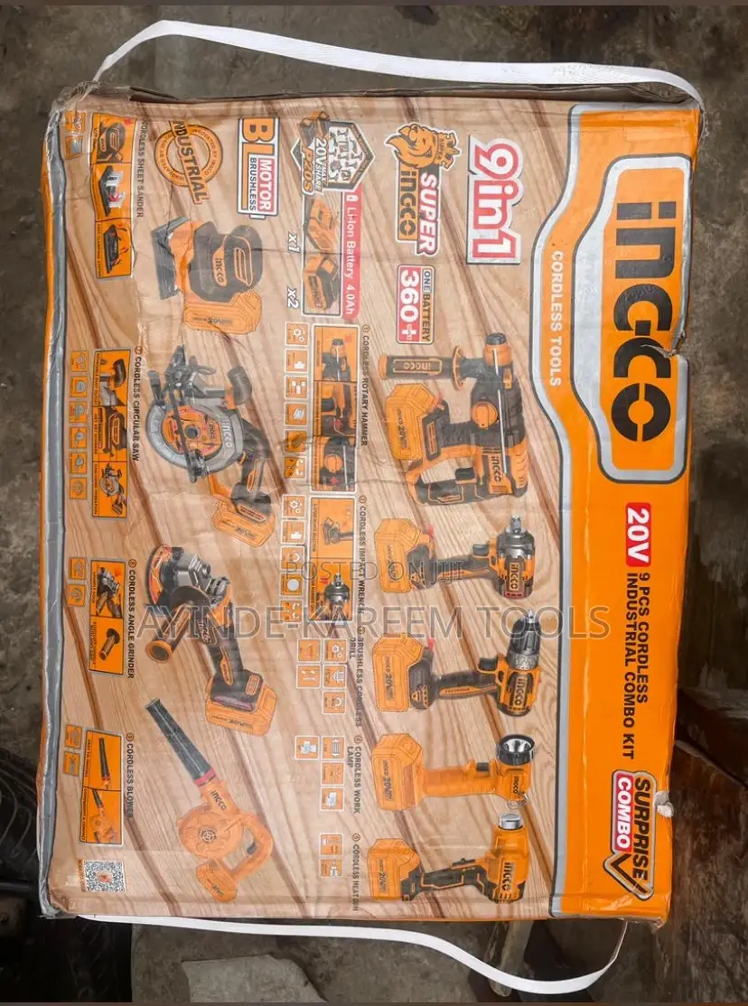 9 in 1 Cordless Industrial Combo Kit