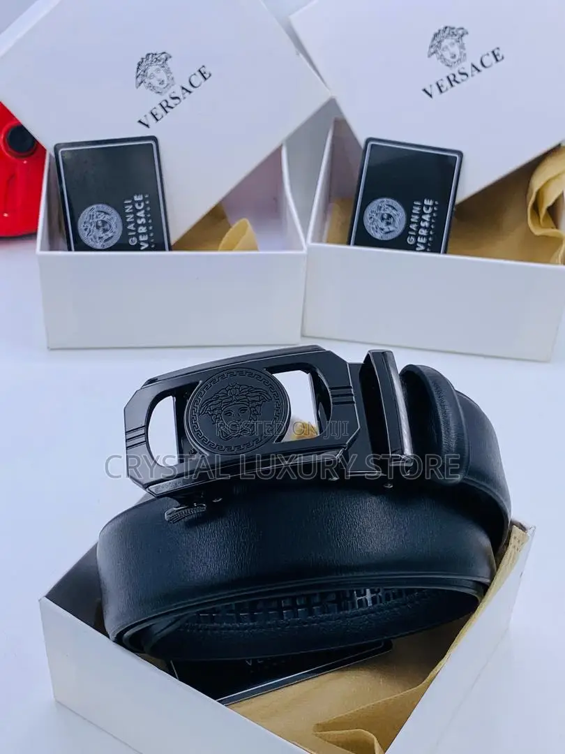 Versace Quality Luxury Men Genuine Leather Belt