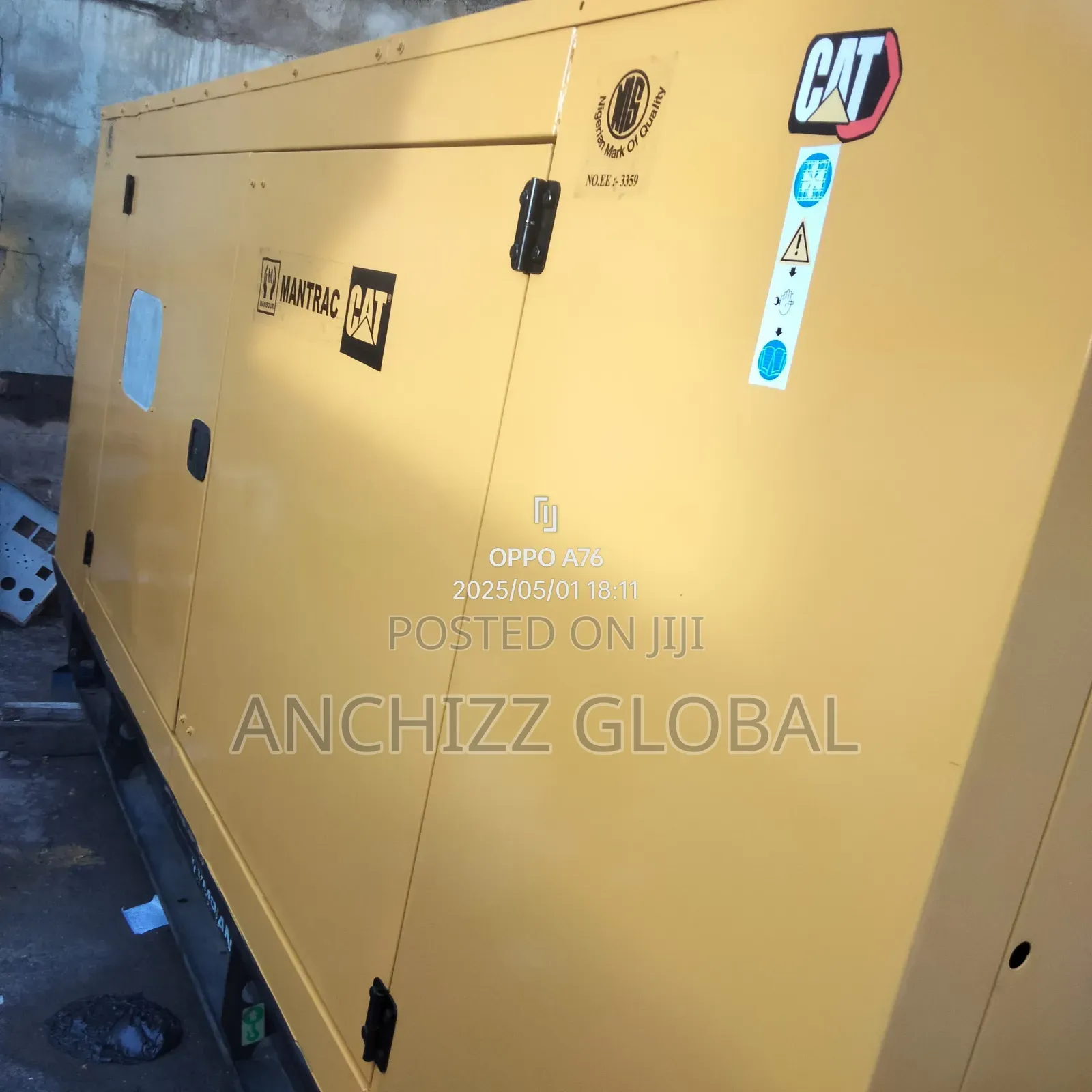 Cat Mantrac 150kvs Soundproof Diesel Generator