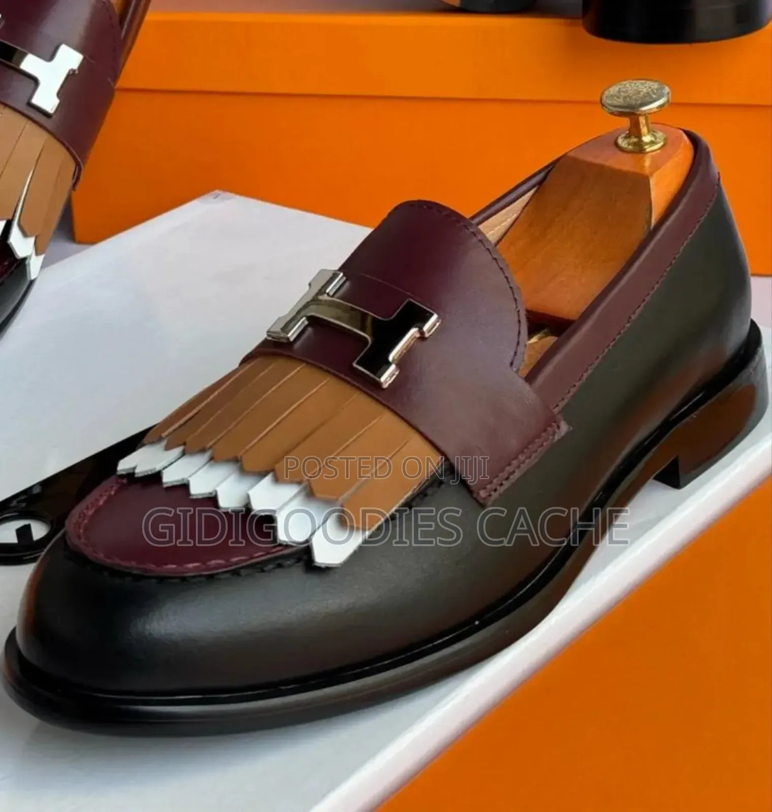 Hermes 2 Tone Loafers