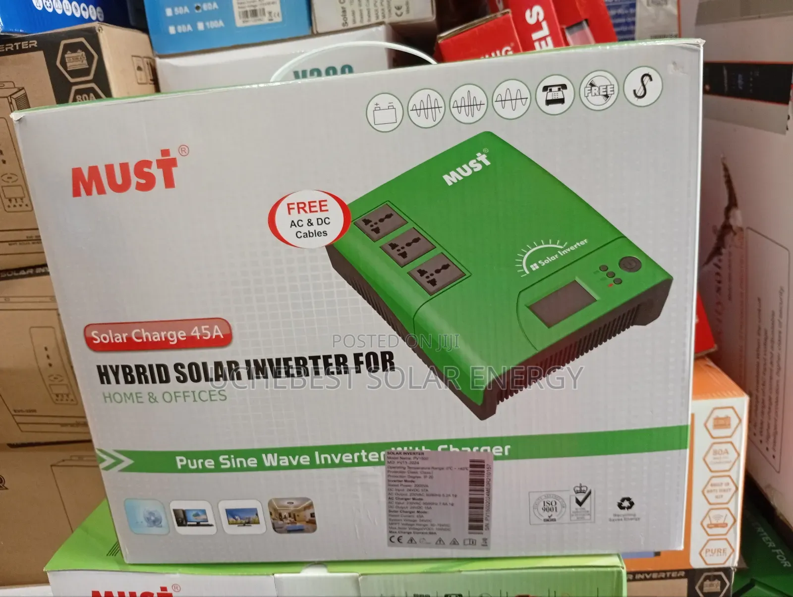 2kva/24v/60ah Hybrid Must Inverter