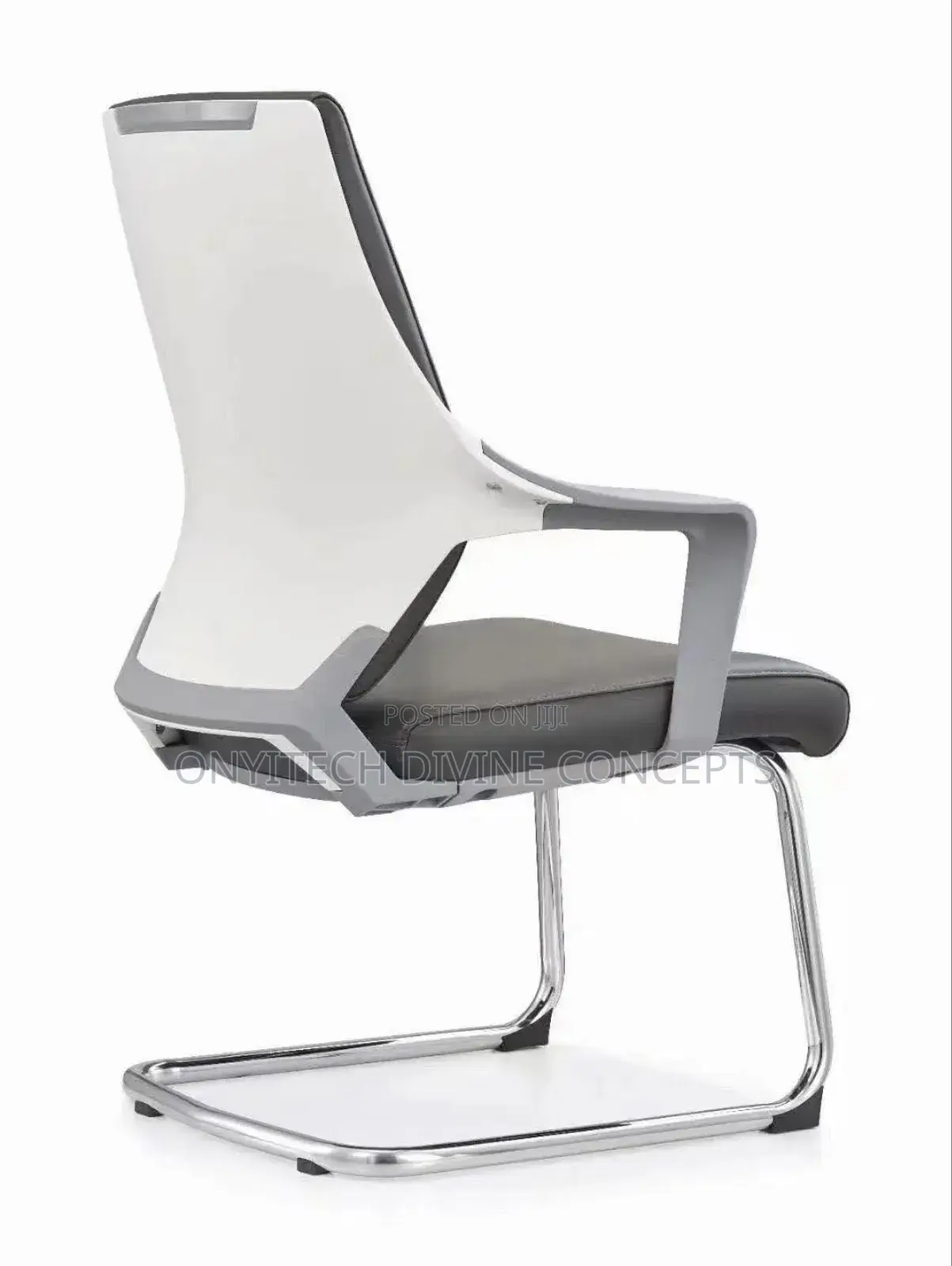 Classy Office Visitors Chair Black and White