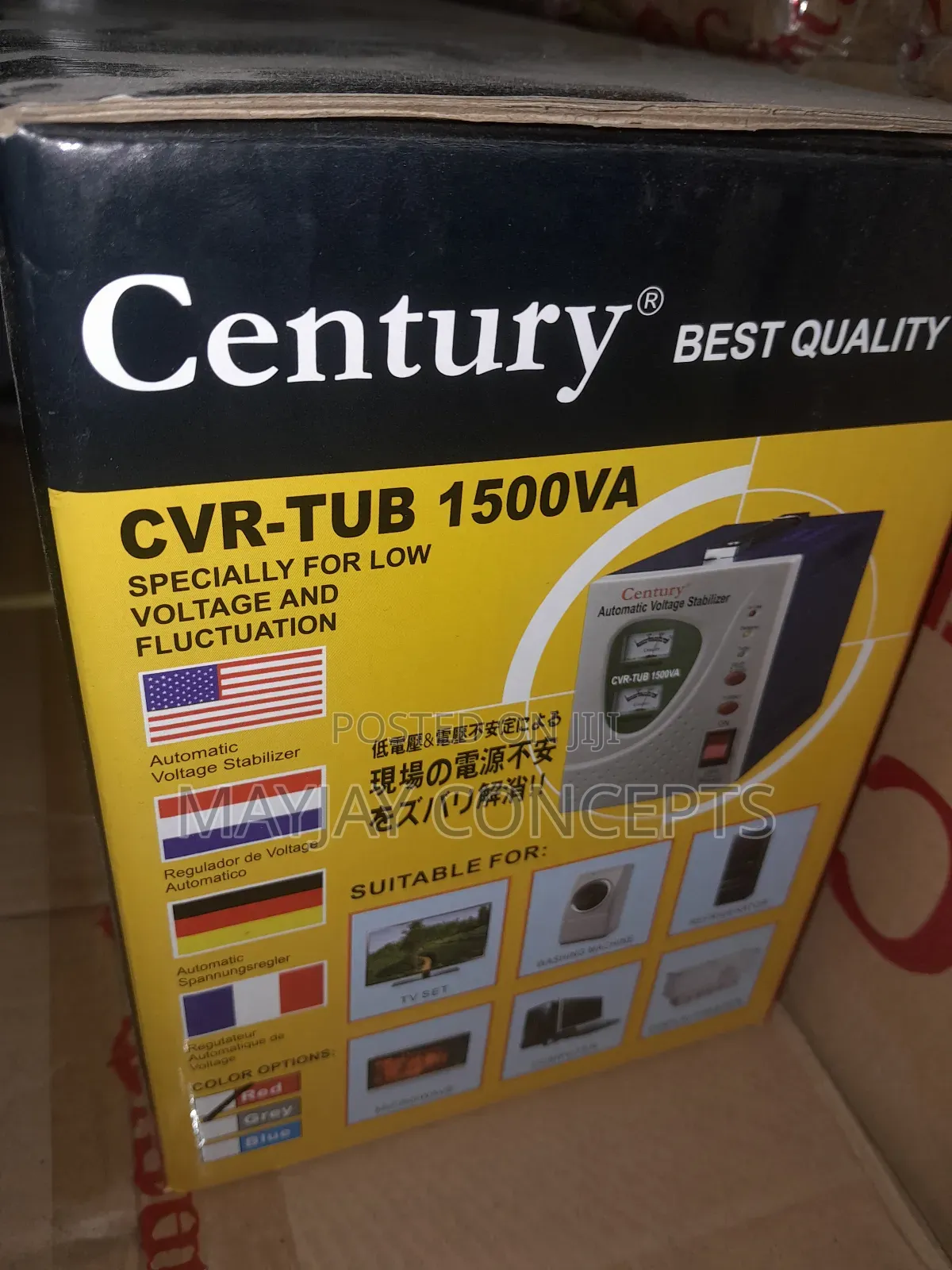 1500w Century Automatic Voltage Stabilizer -CVR-Tub 1500va