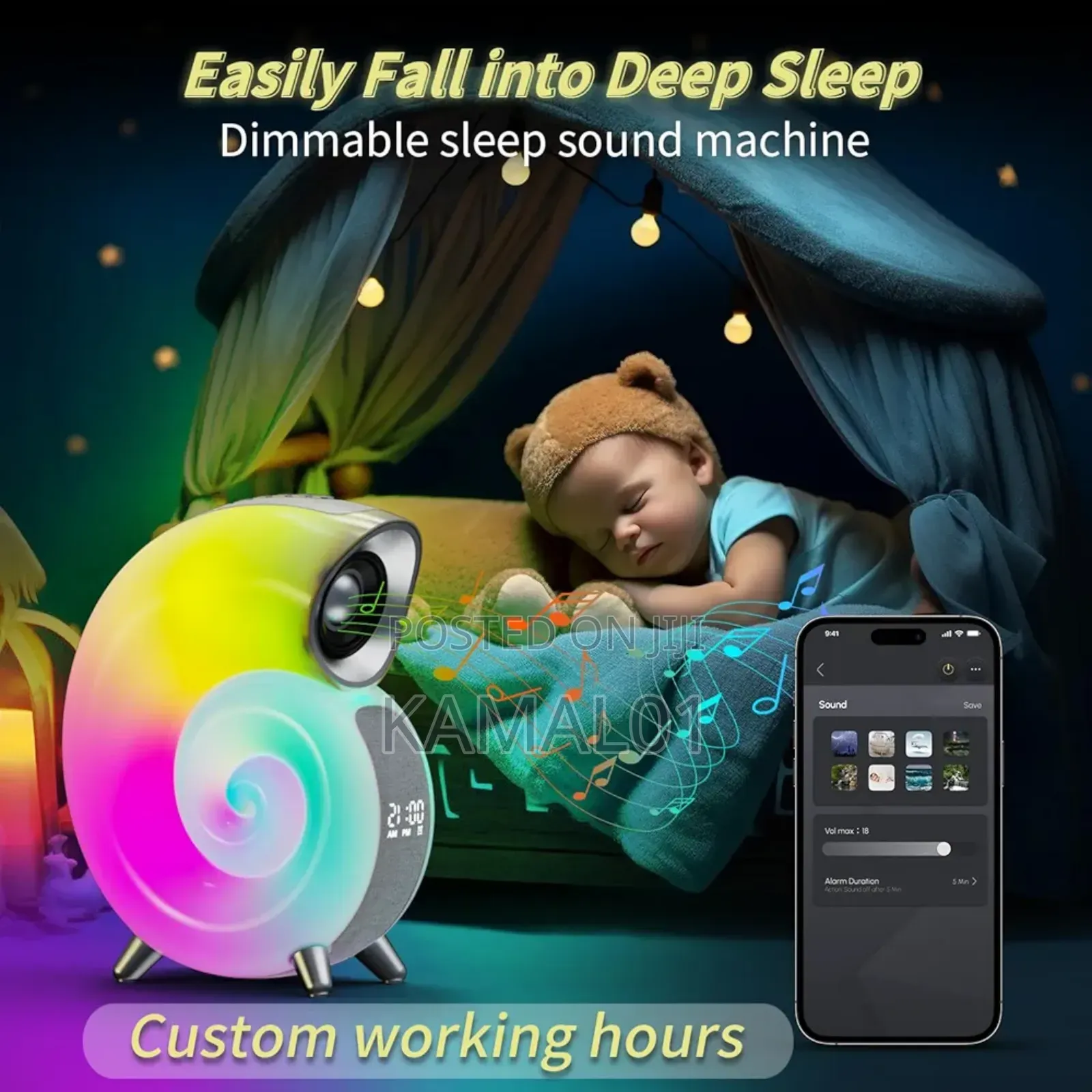 Wireless Bluetooth Speaker With Led Light Lamp Alarm Clock