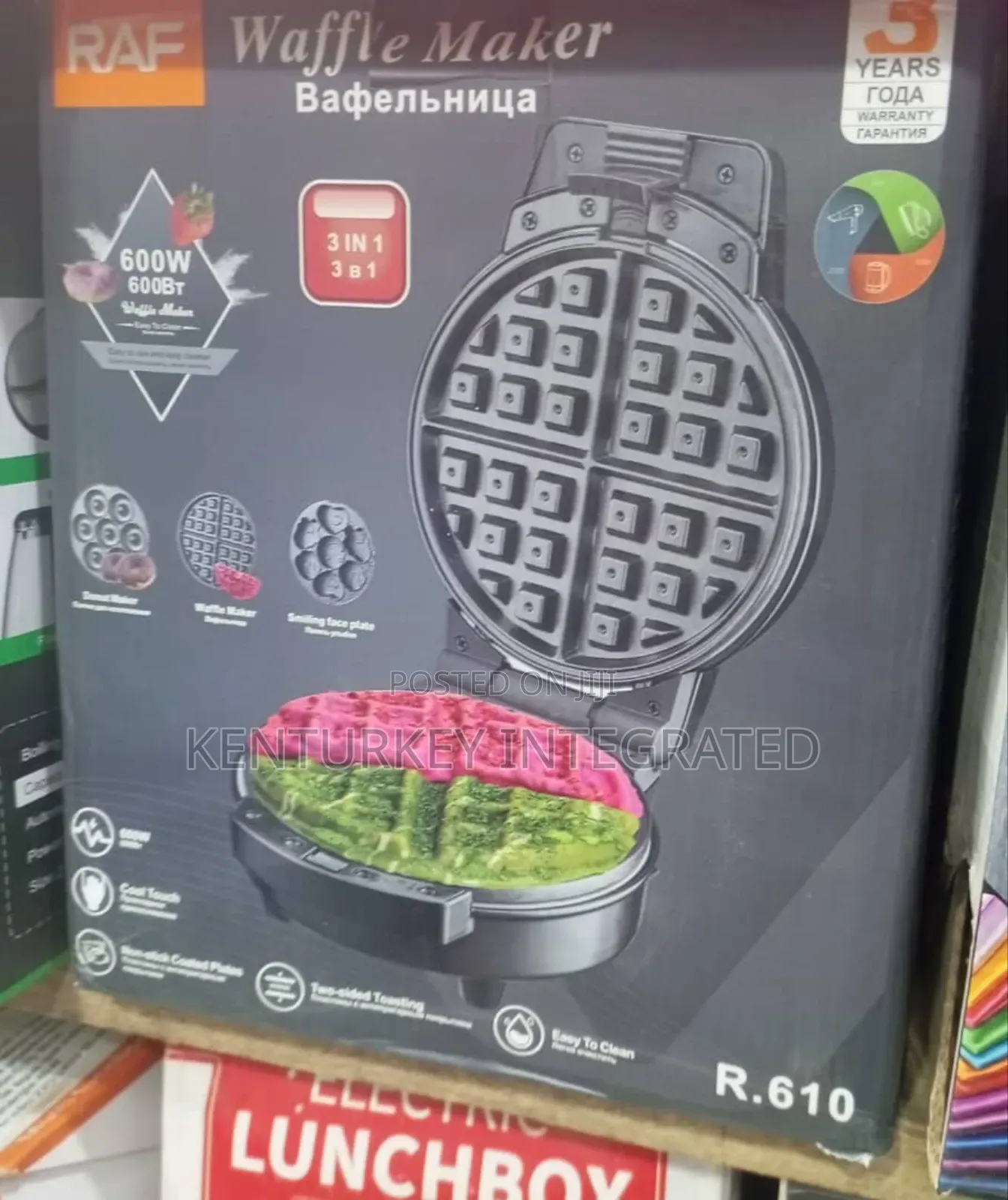 Raf Waffle Maker 600w R.610