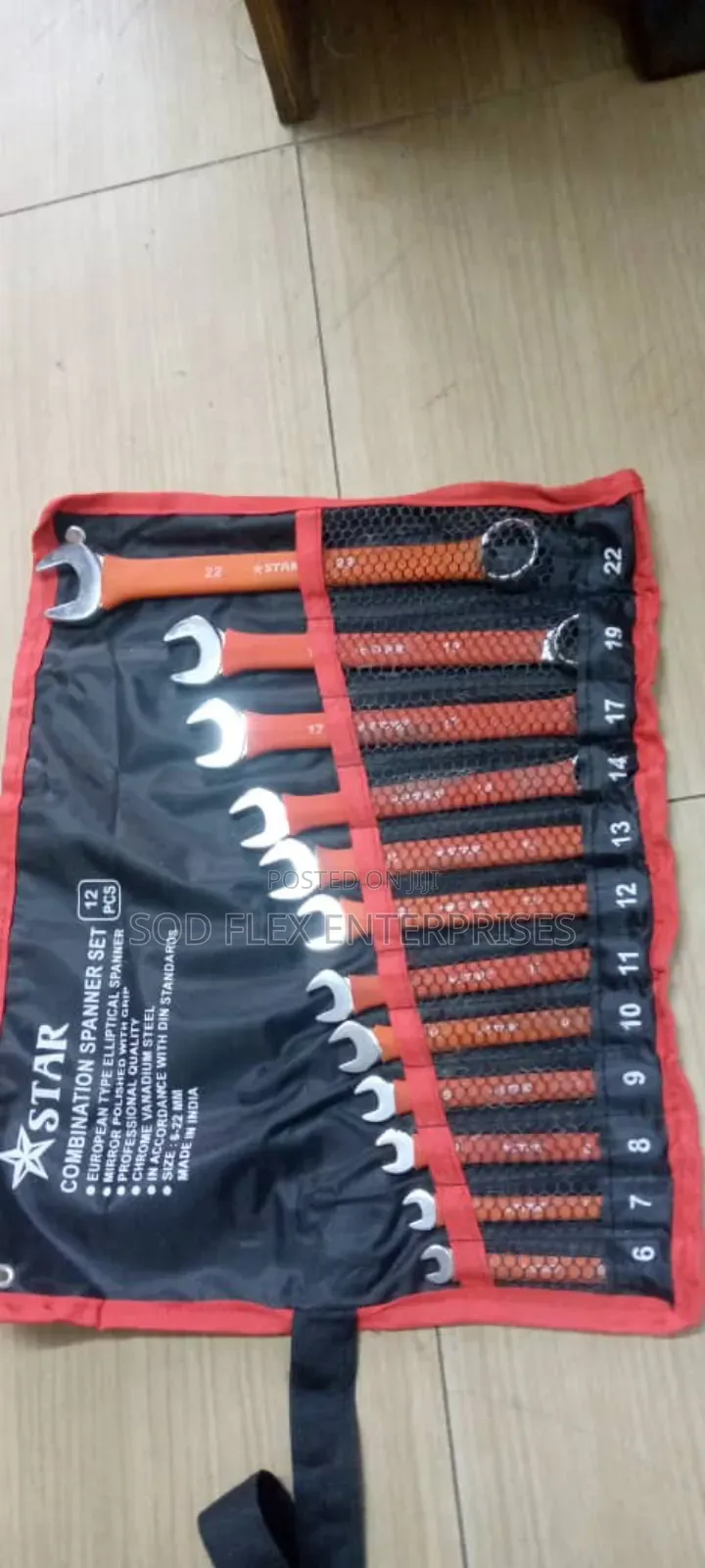12 Pieces Set of Combination Spanner