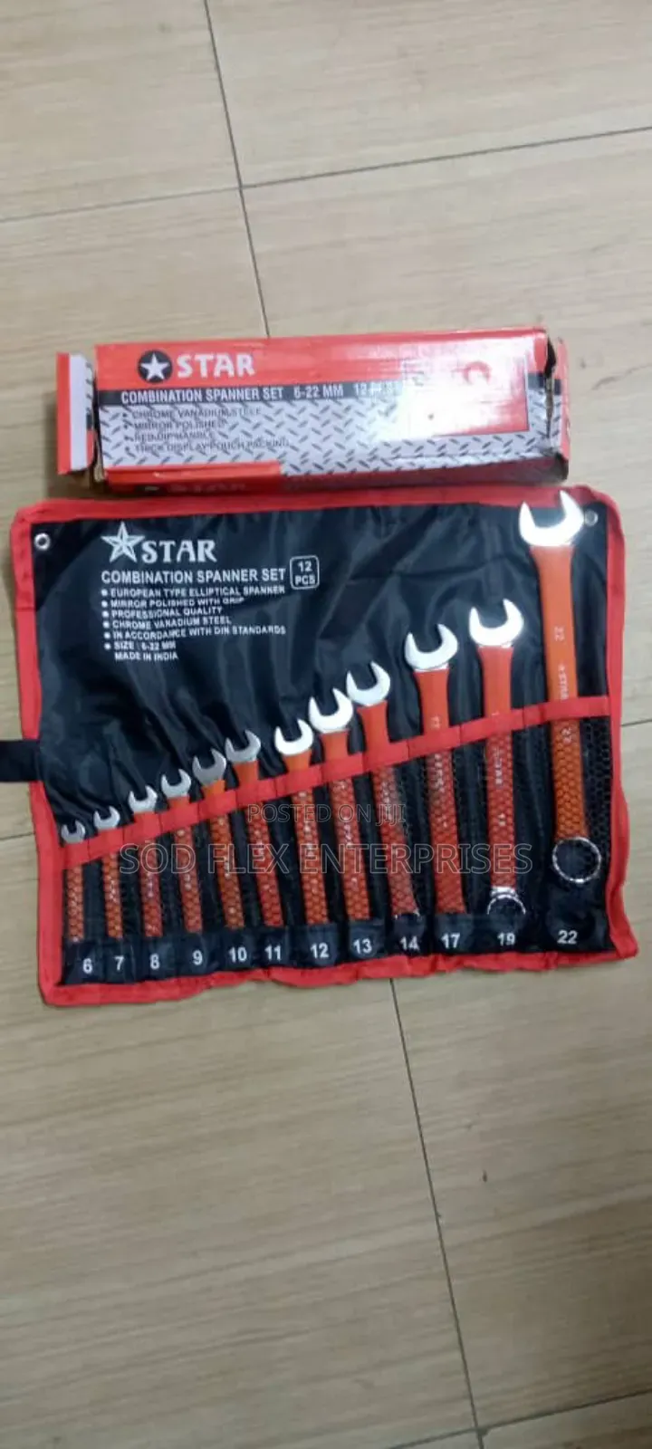 12 Pieces Set of Combination Spanner