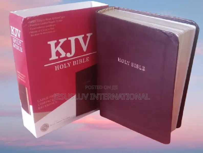 KJV Large Print Compact Reference Bible,Brown Leather