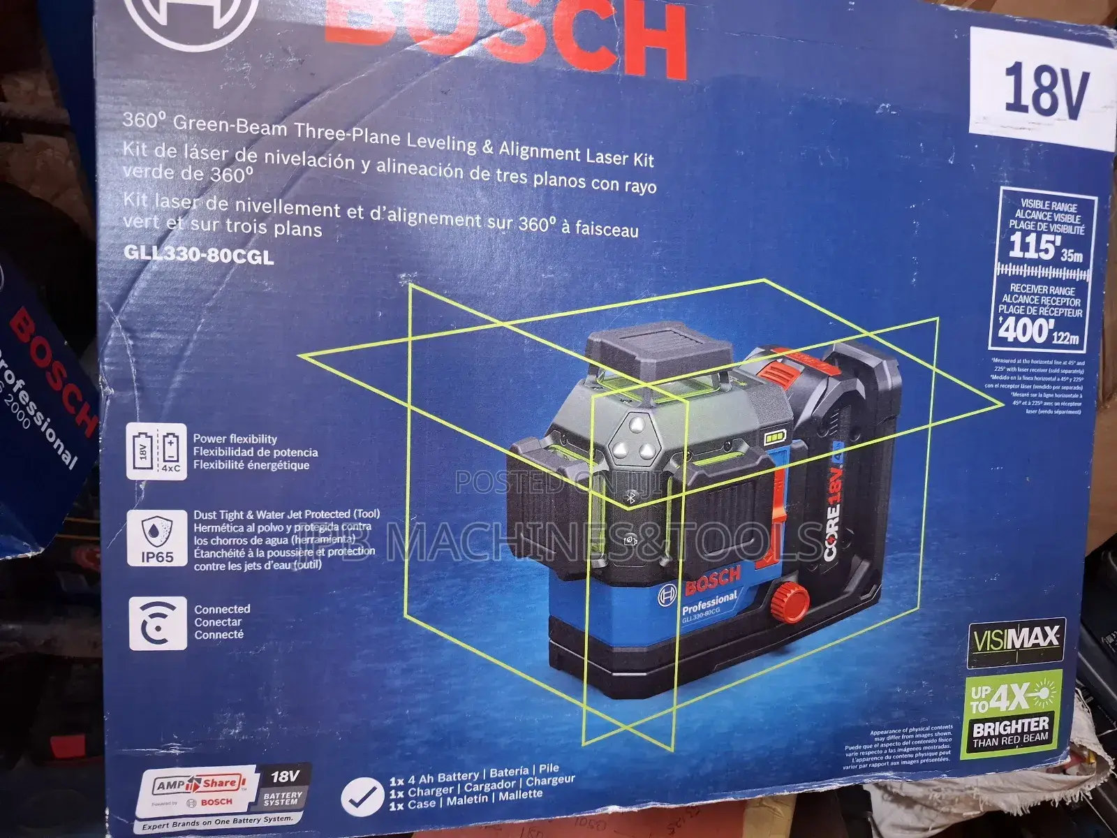 GLL 330-80cgl 18voit Bosch Green Laser Level Outdoors
