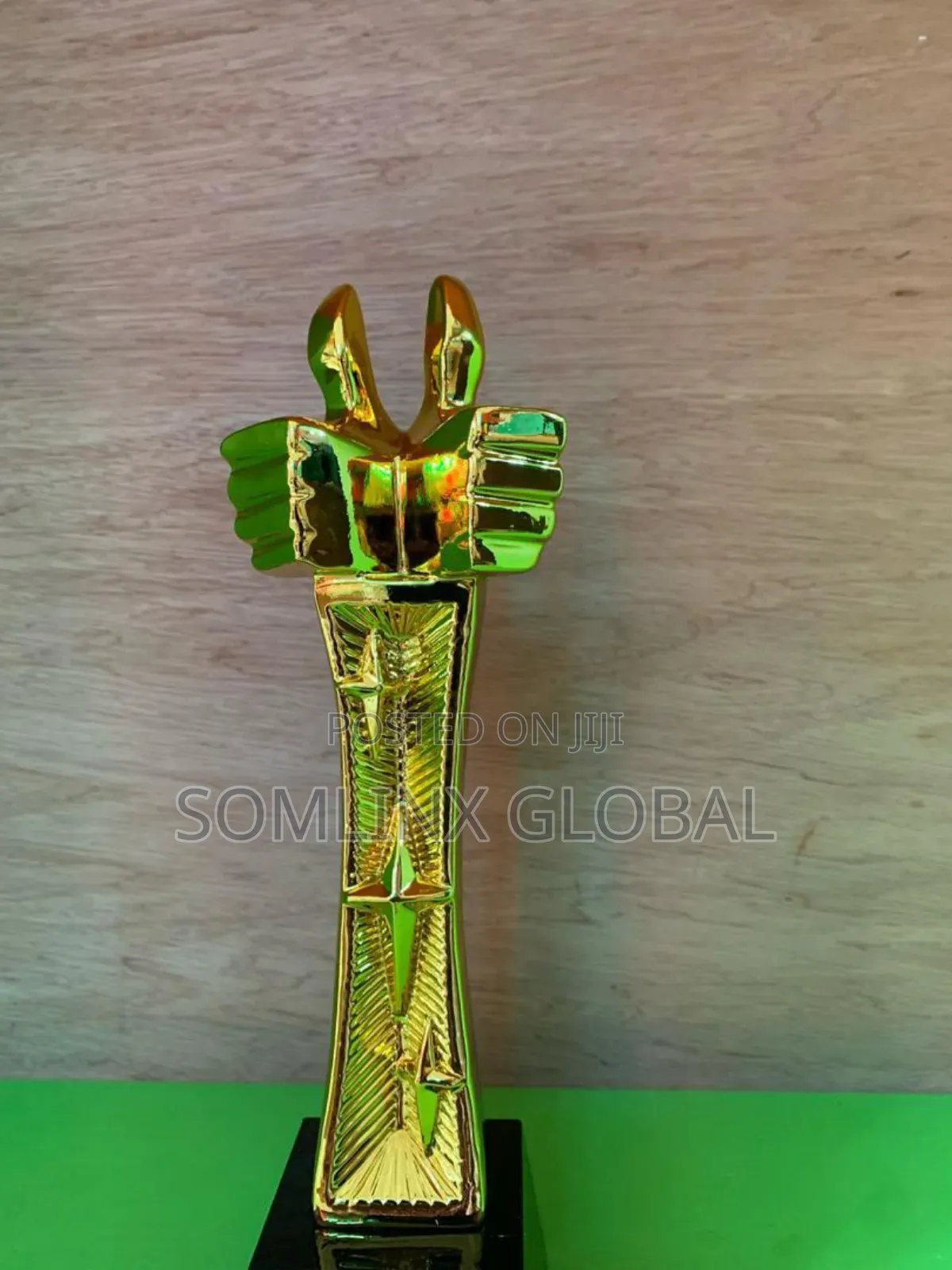 Gold Trophy Plaque 2 Thumb Up