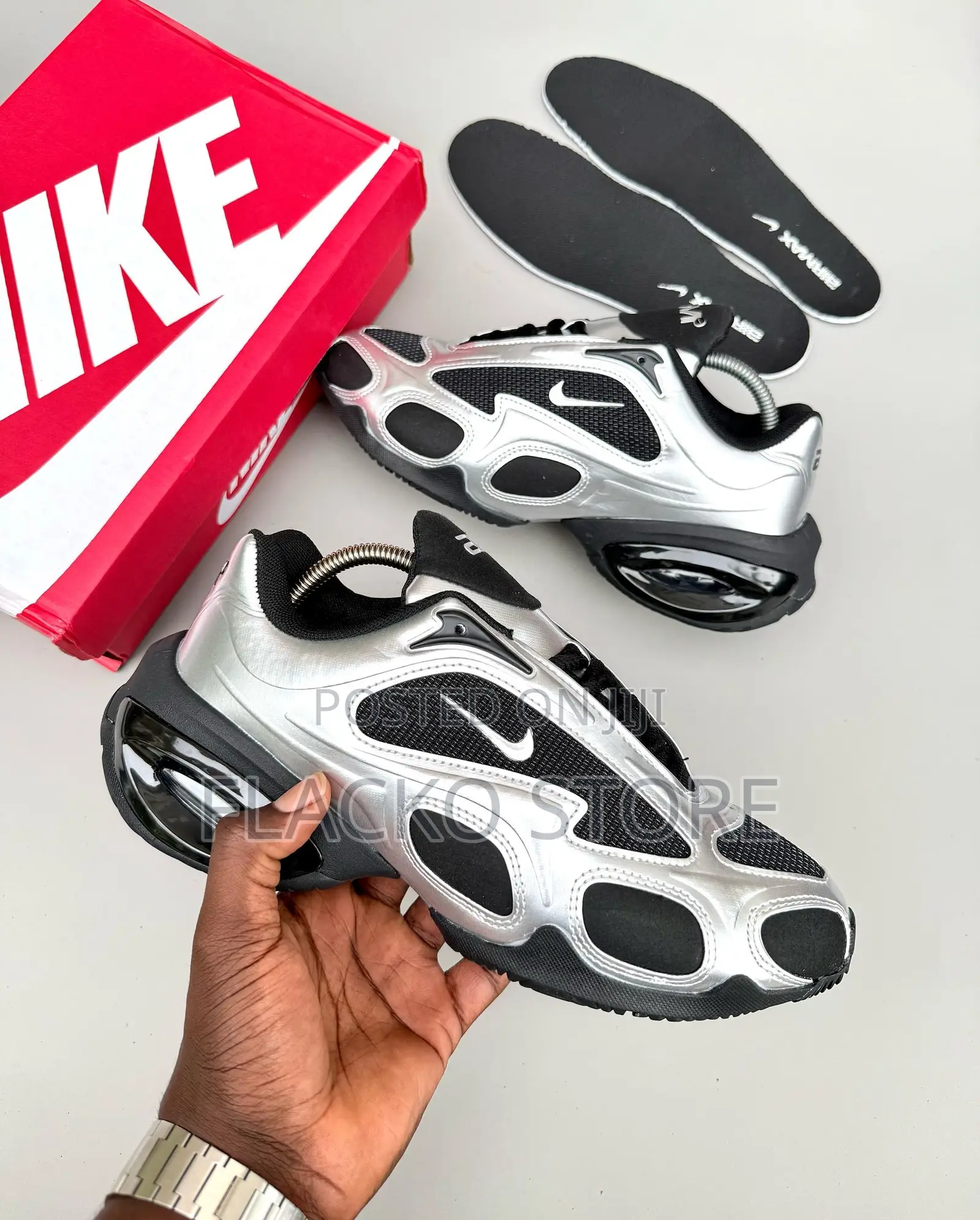 Original Nike Airmax Muse Silver Black Sneakers