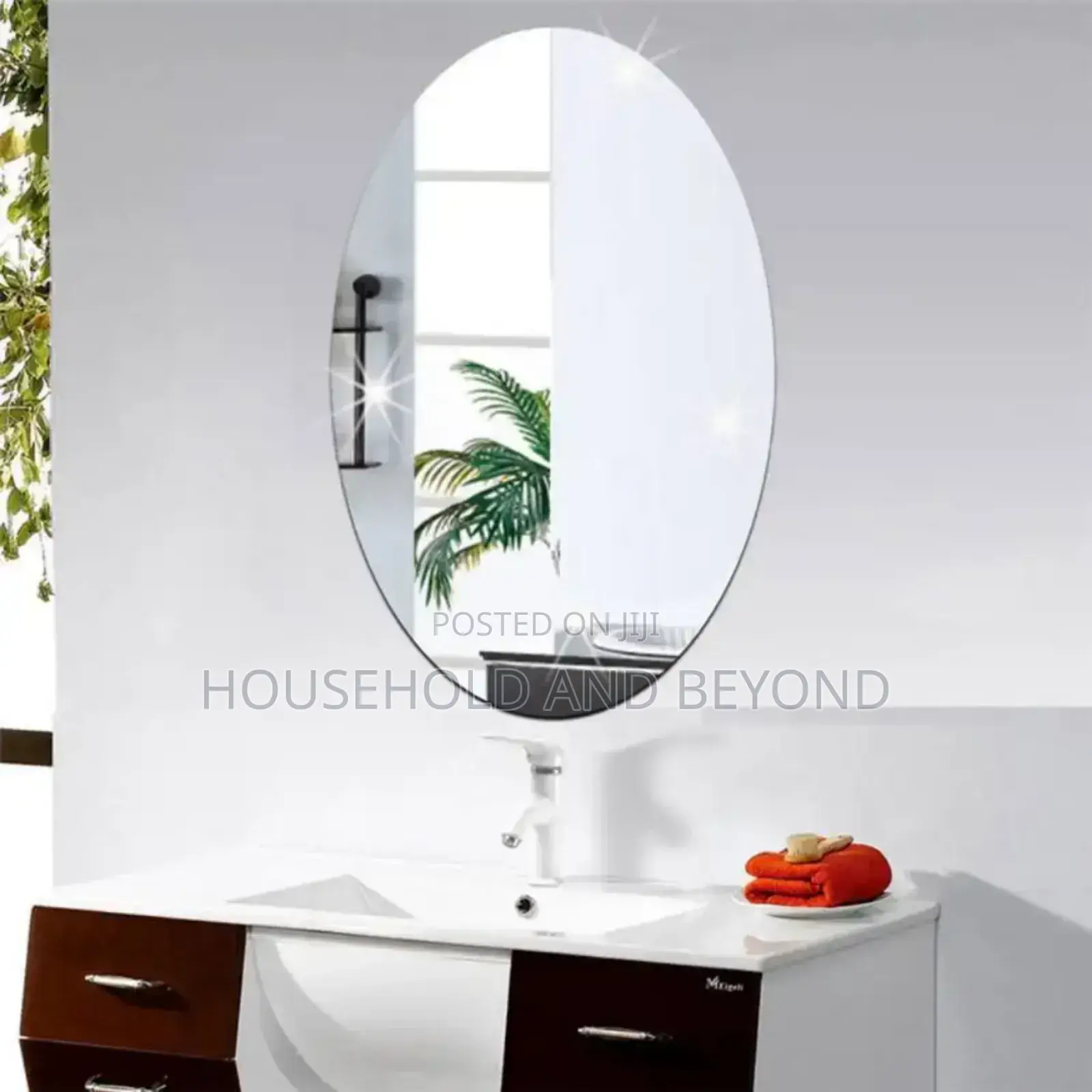Acrylic Oval Mirror -Big Size