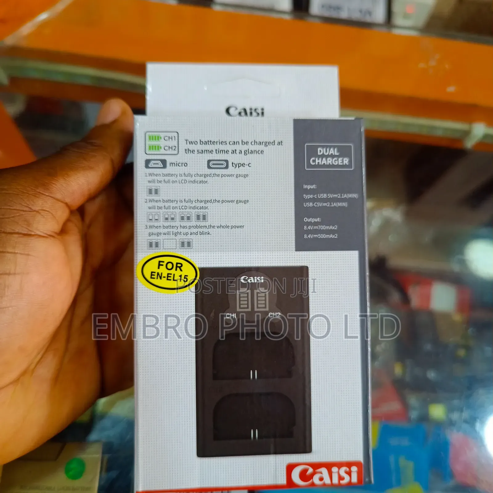 Caisi Dual Charger For Nik El 15,El14