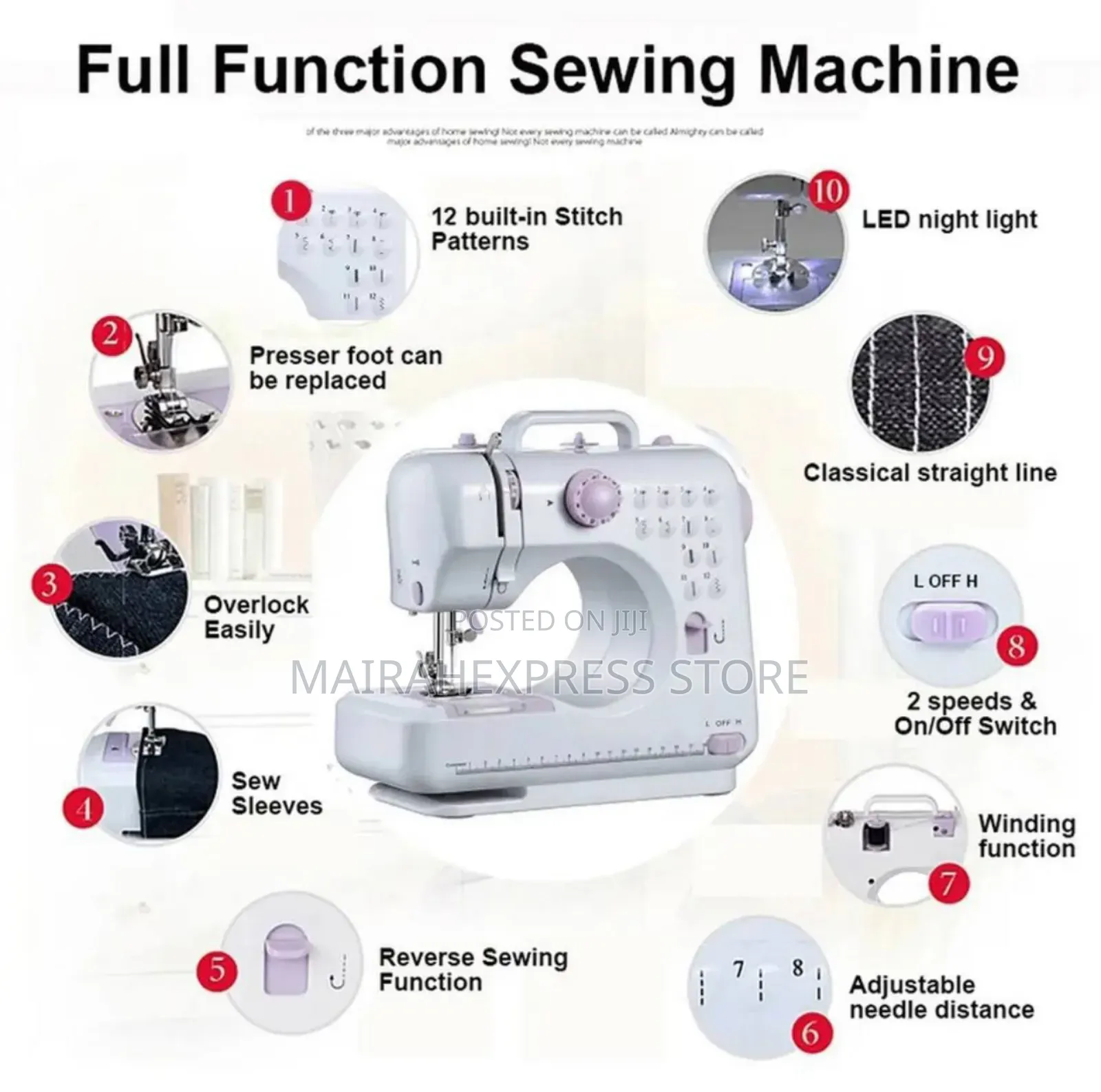Multifunctional Battery Electric Household Sewing Machine With Table