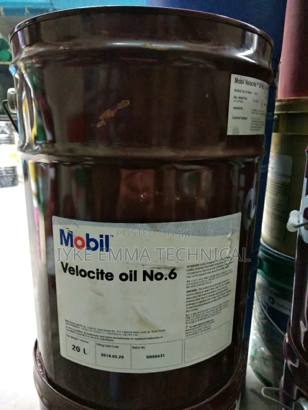 Mobil Velocite Oil No. 6 Spindle Oil (20l)