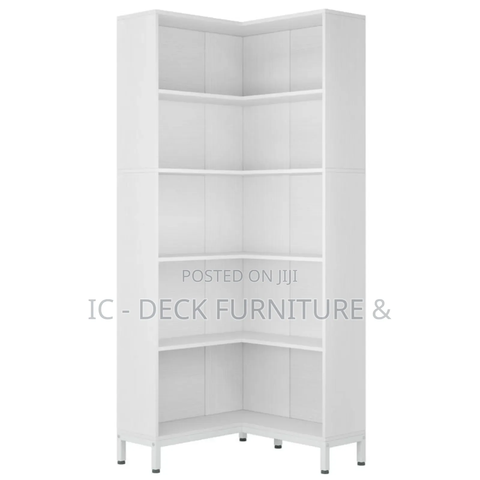6-Tier L-Shaped Bookcase Corner Bookshelf