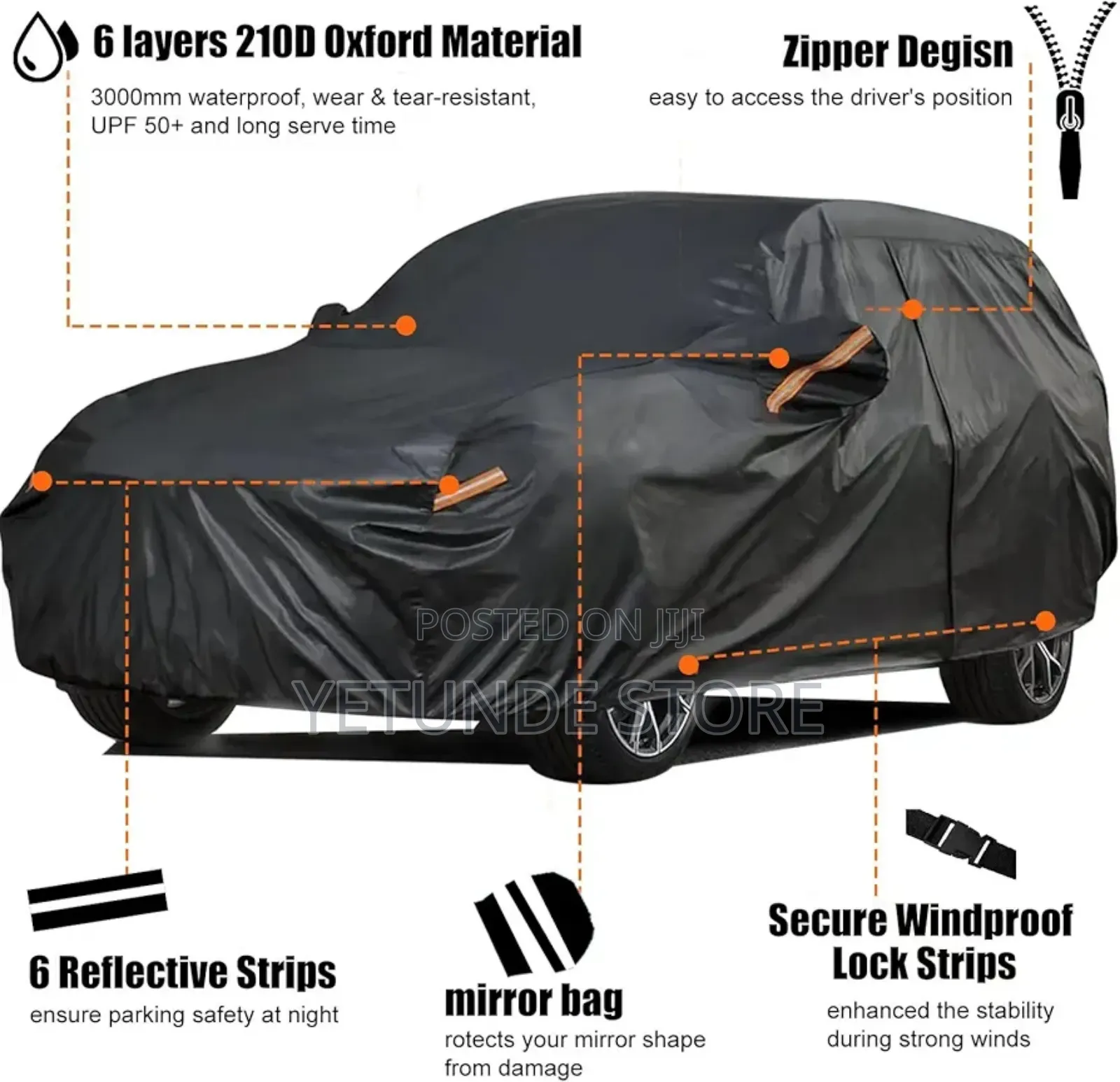 Car Cover Custom Fit for Toyota 4runner, 210d Suv Car Cover