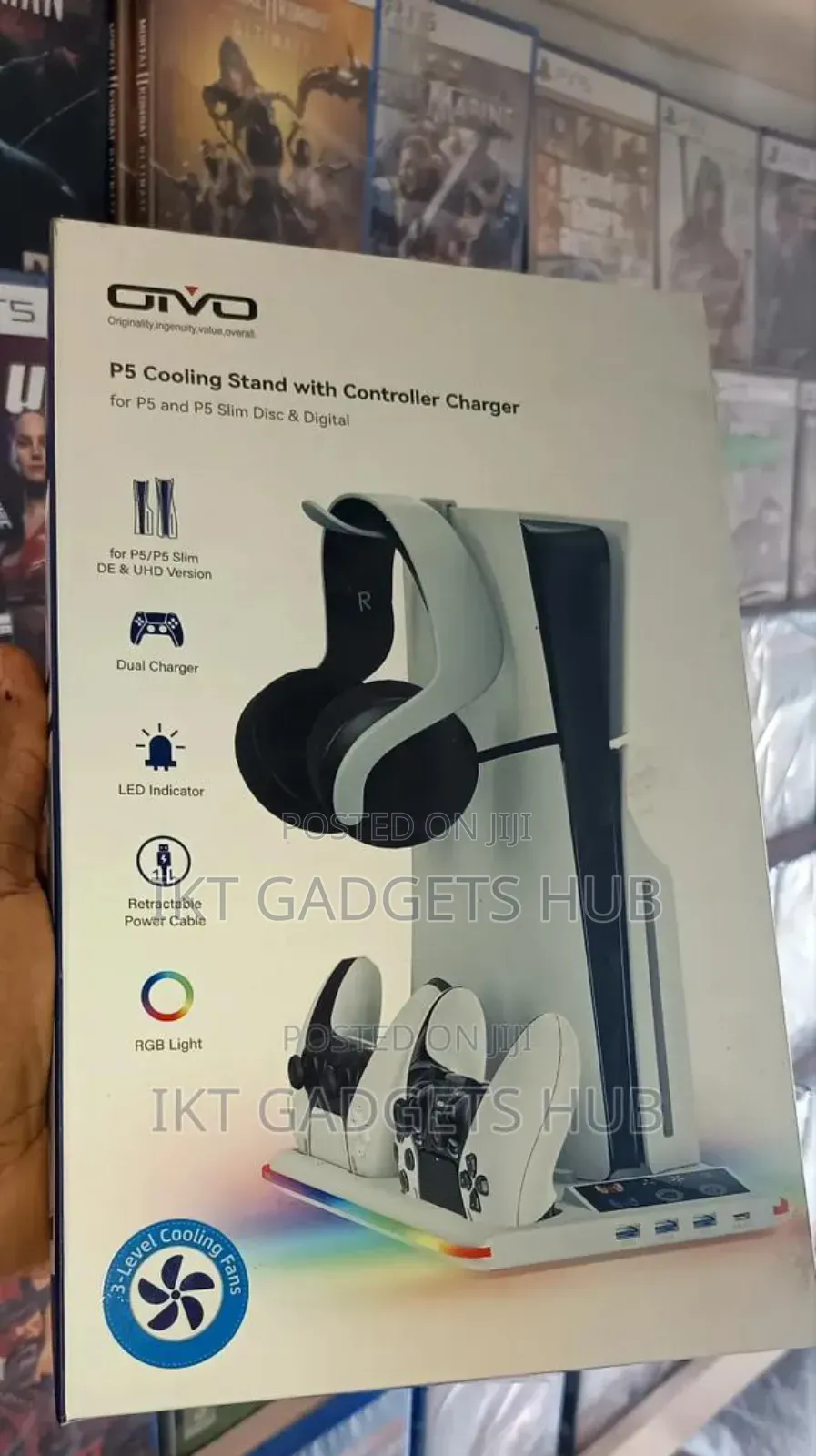 Ps5 Slim/Fat Multifunctional Cooling Stand / Charging Dock