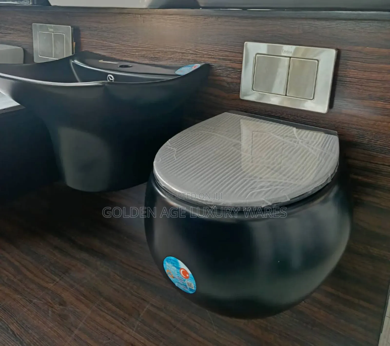 Black Egg Shaped Concealed Wc