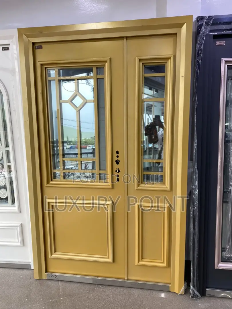 German Copper Gold Glass Door