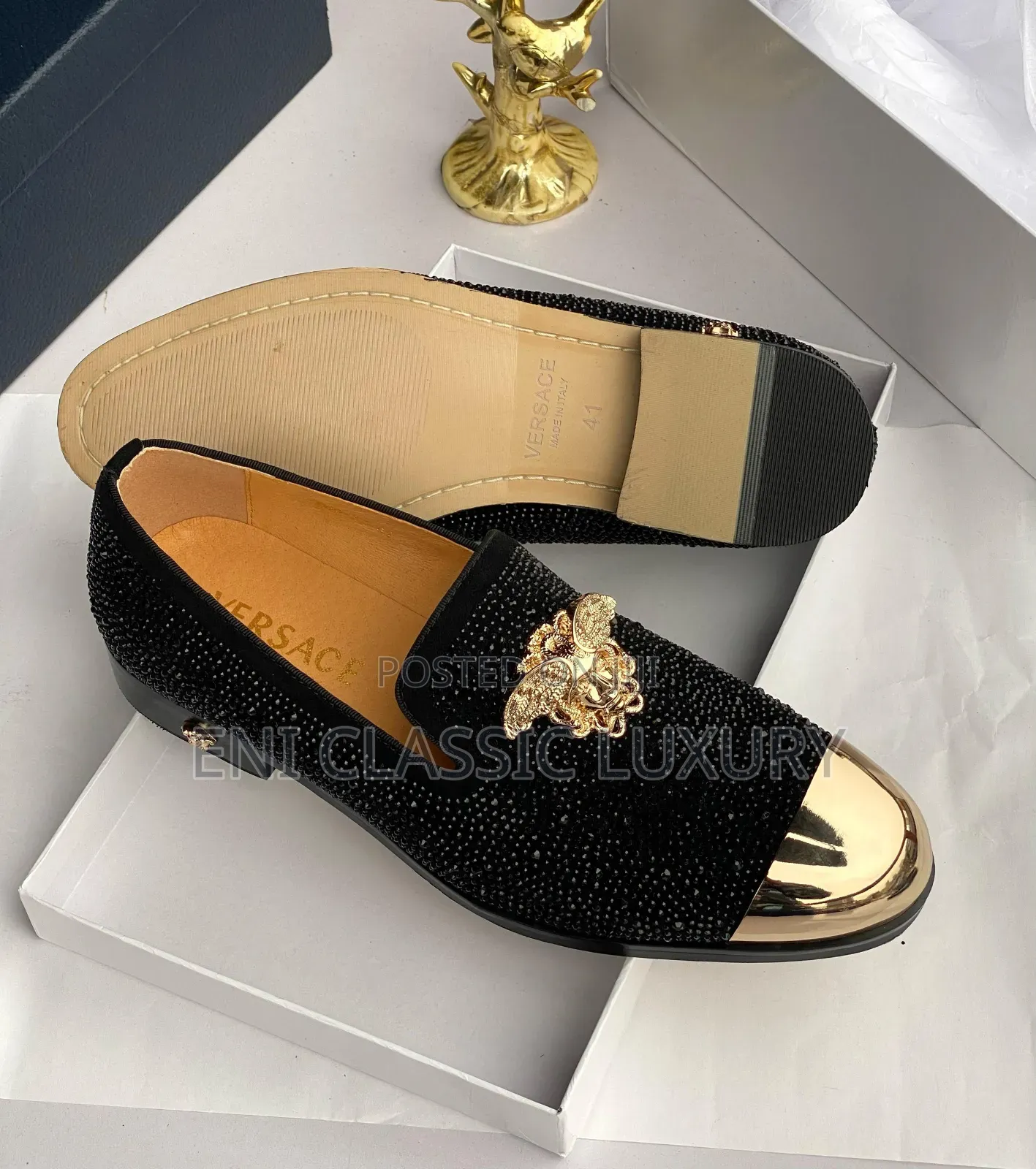 Original Luxury Designer Shoes Versace Well Branded Package