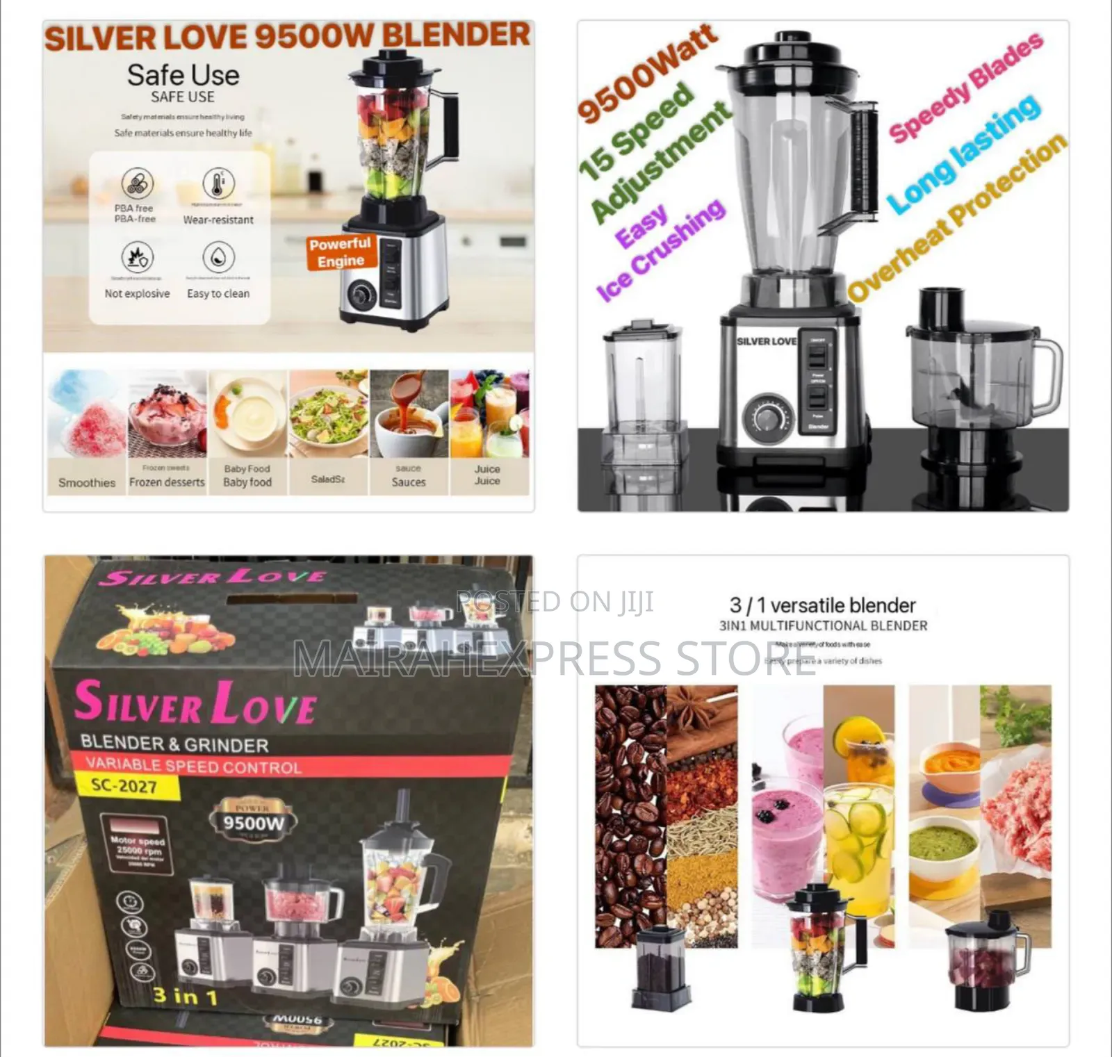 9500w Multifunctional 3in1 Speedy Blades Blender Grinder