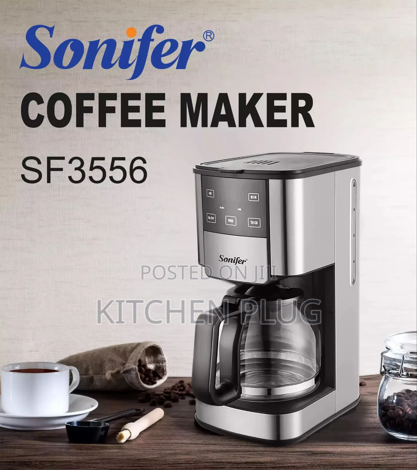 Sonifer Capacity 1.8l Anti Drip Filter Coffee Maker