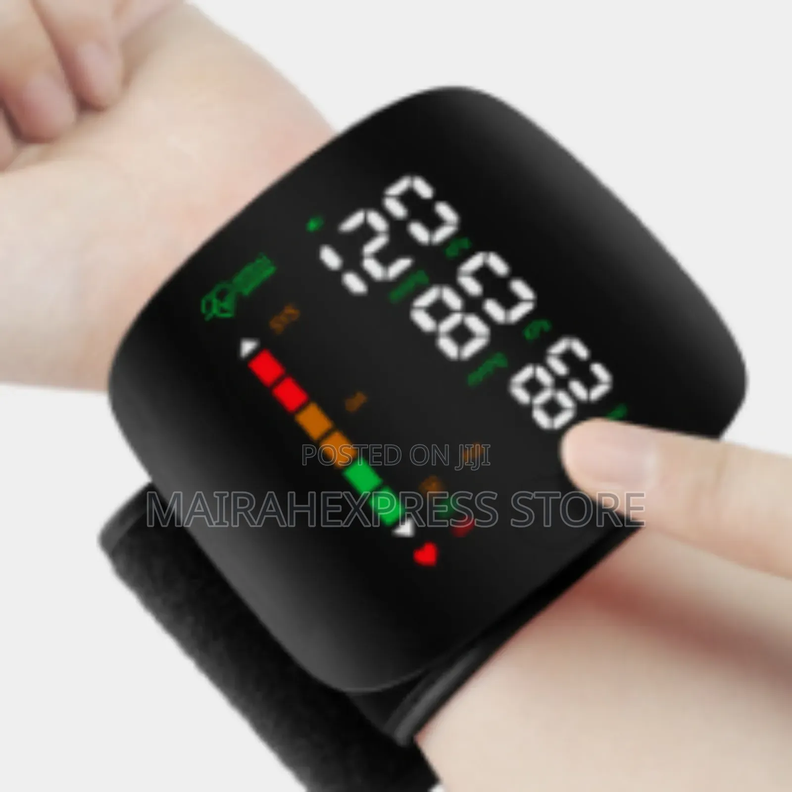 Wrist Blood Pressure Monitor With Led Display, Touch Screen.