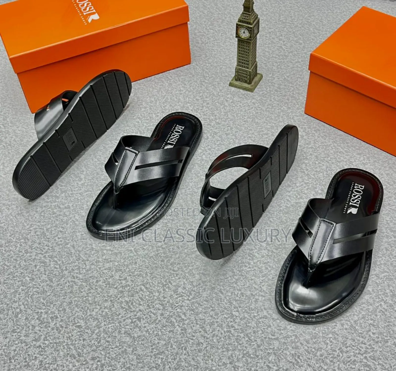 Pure Quality Leather Slippers Original Made In Italy Rossi