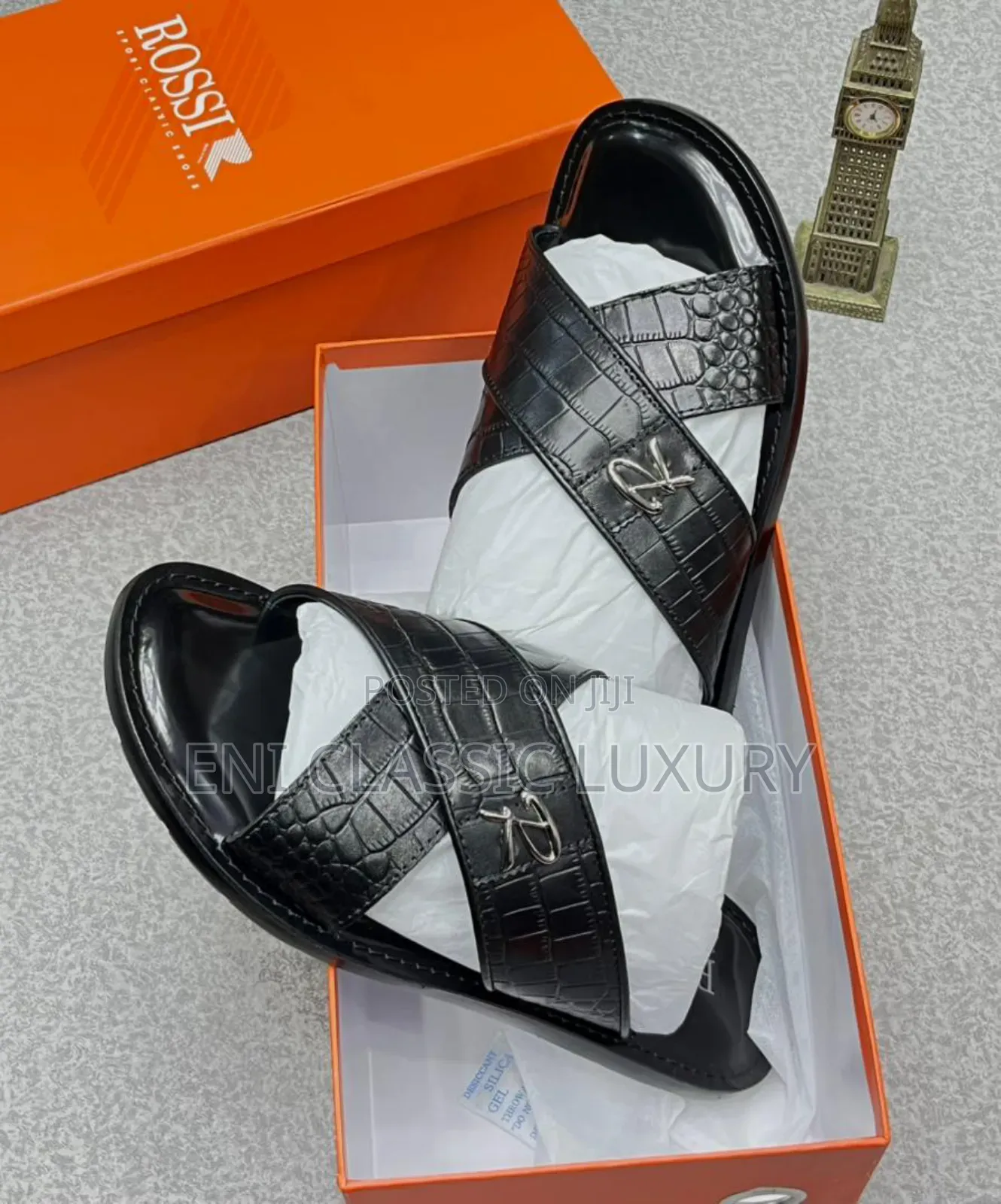 Pure Quality Leather Slippers Original Made In Italy Rossi