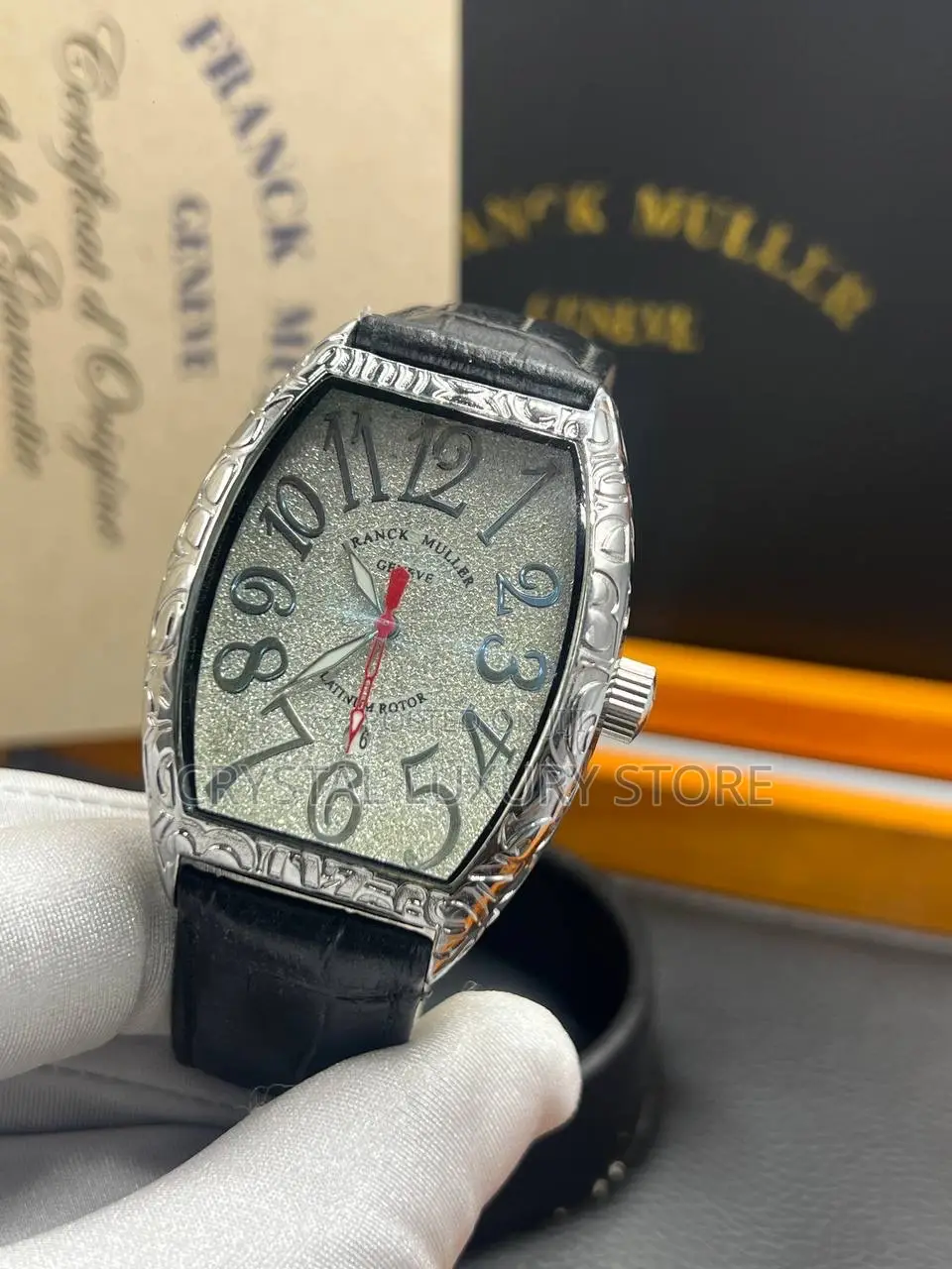 Franck Muller Quality Men Genuine Leather Wristwatch