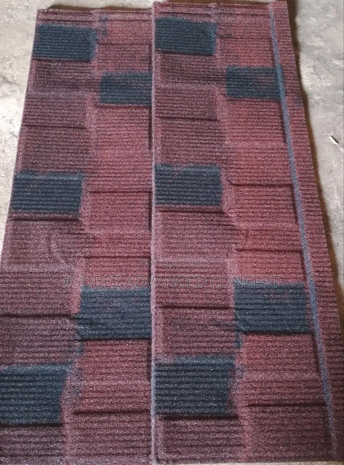 High Gauge Affordable Wine and Black Patch Roof Tile