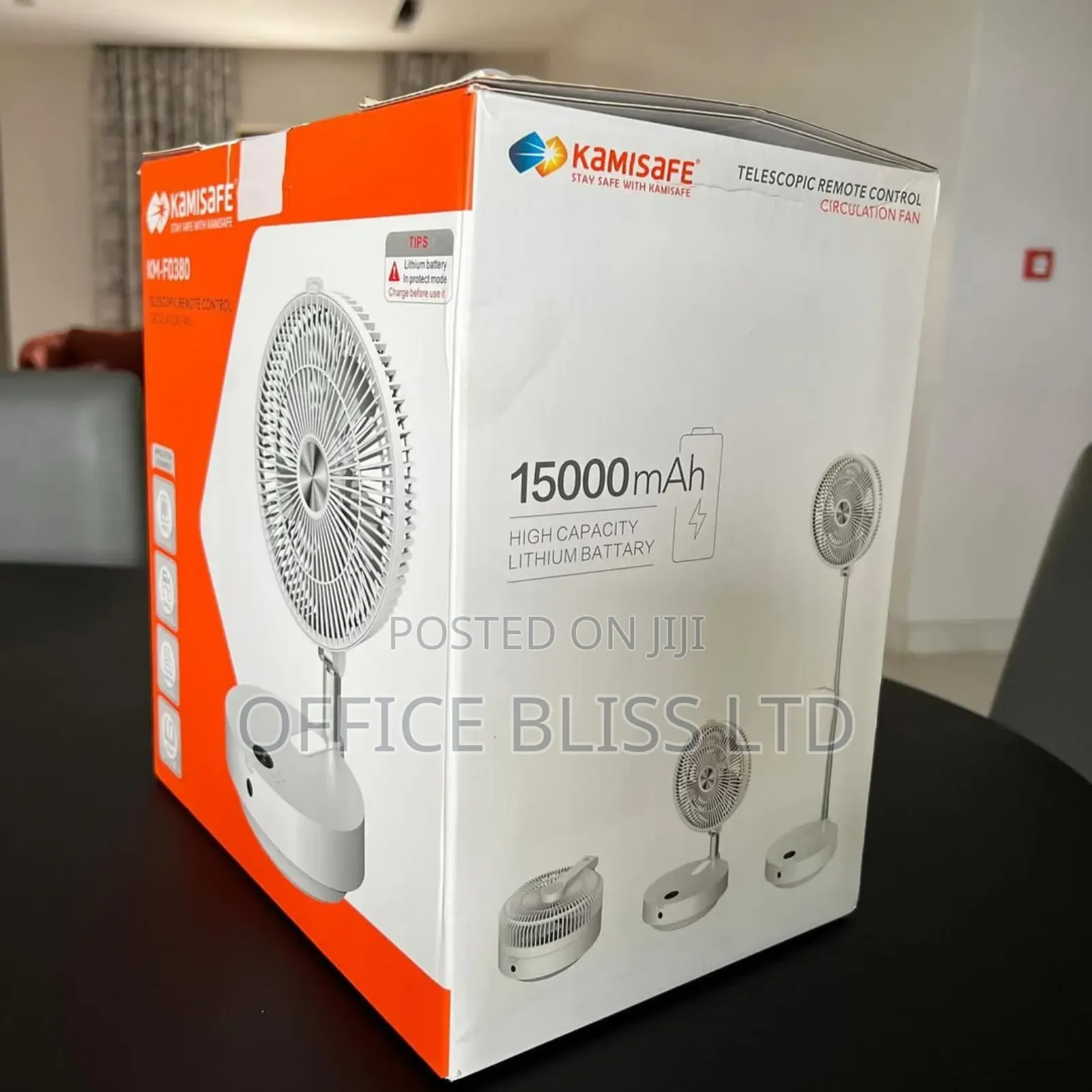 Km-F0380 Long Lasting Rechargeable Table / Standing Fan