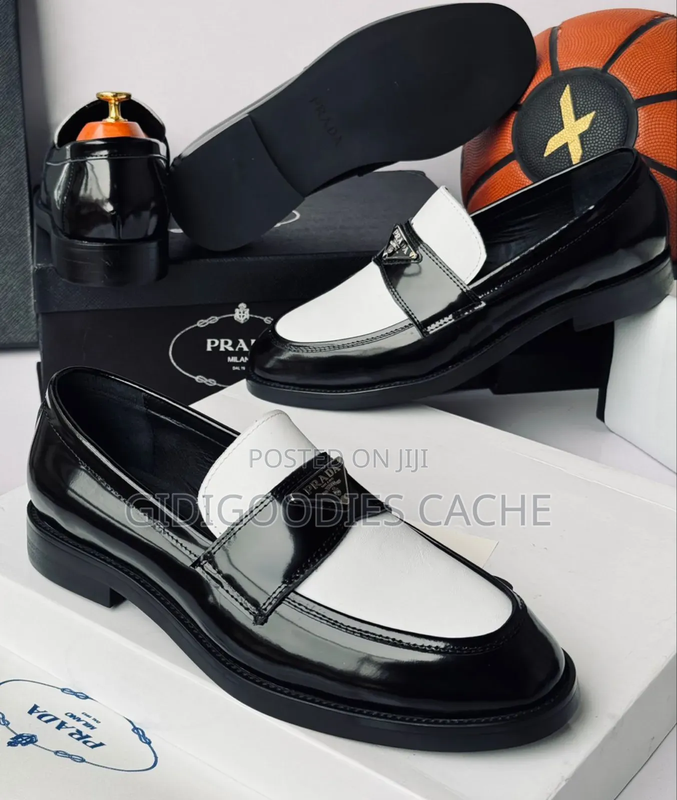 Prada 2-Tone Black -White Mix Shoes