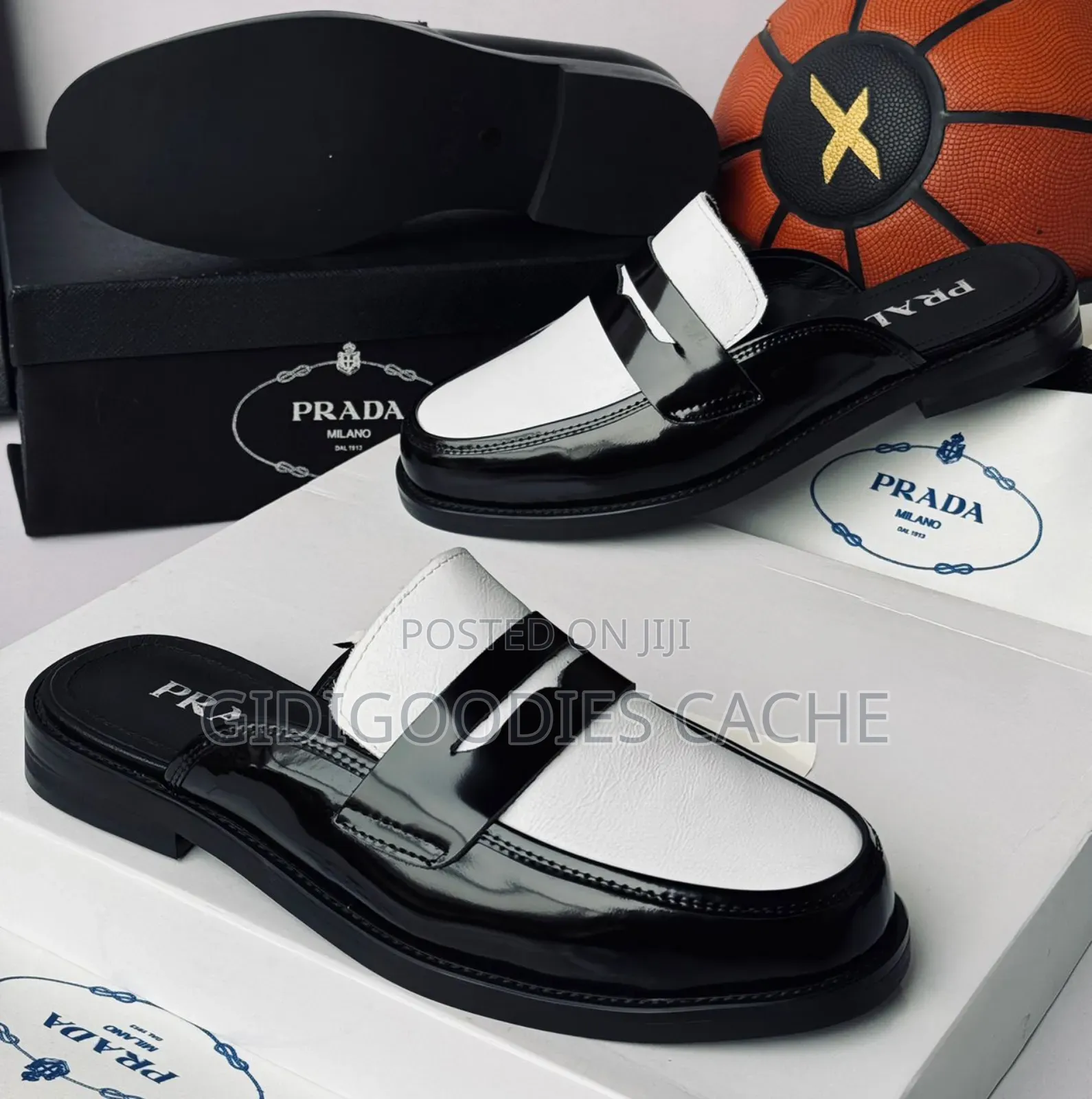 Prada 2-Tone Black -White Mix Shoes