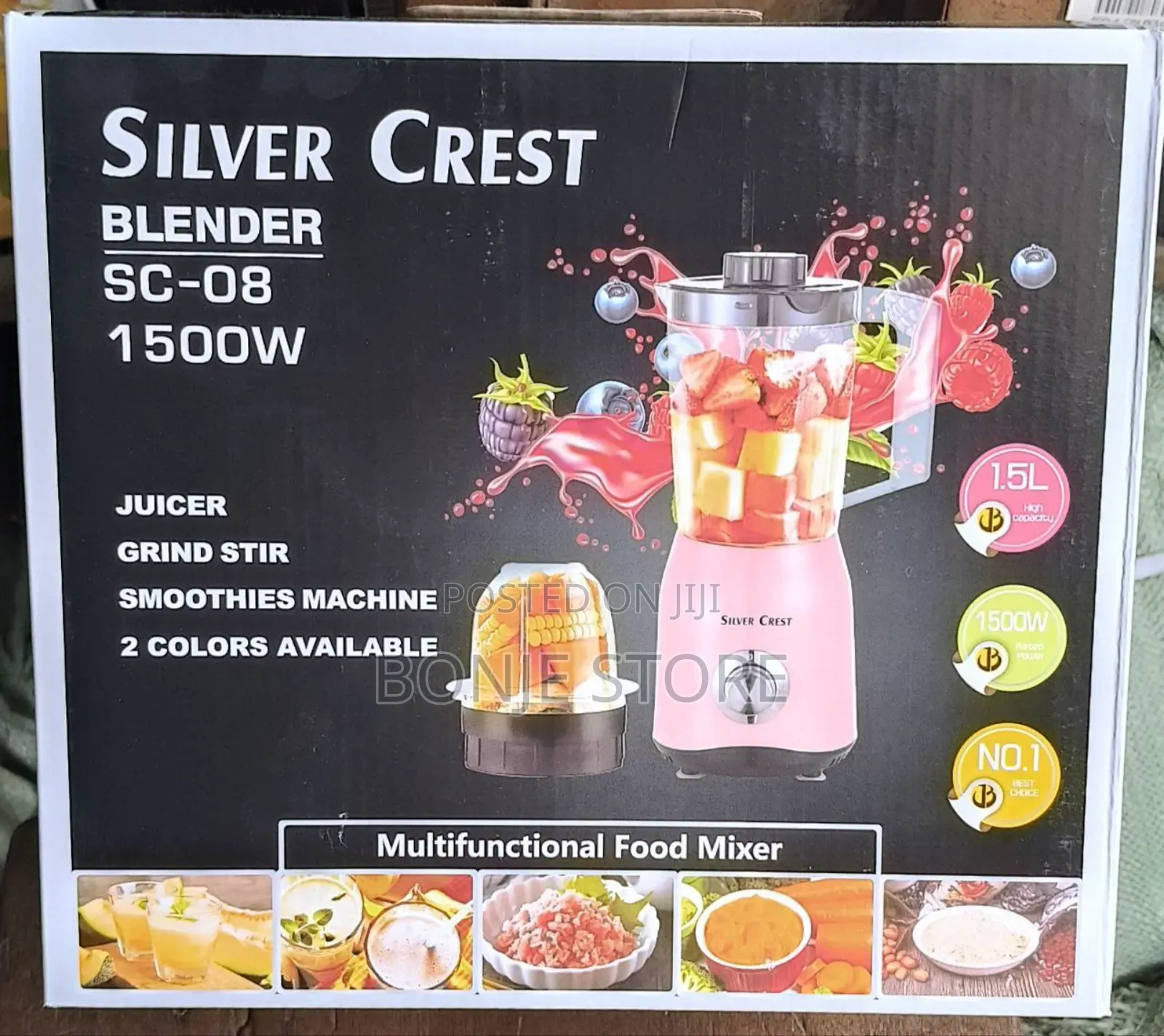 Silver Crest Blender, Model Sc-08, With 1500w Power