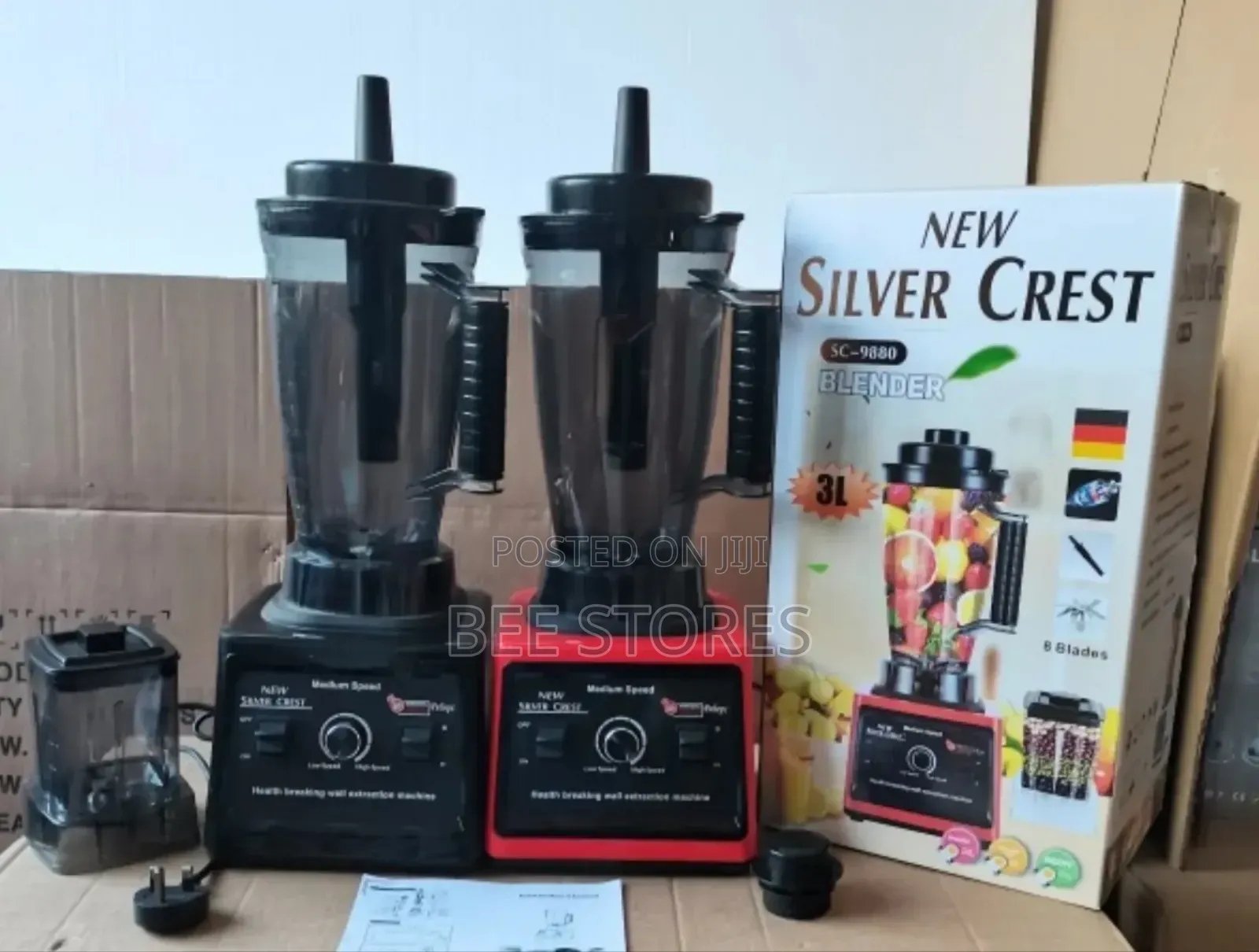 New Silver Crest Blender With 2 Cups - 3lts