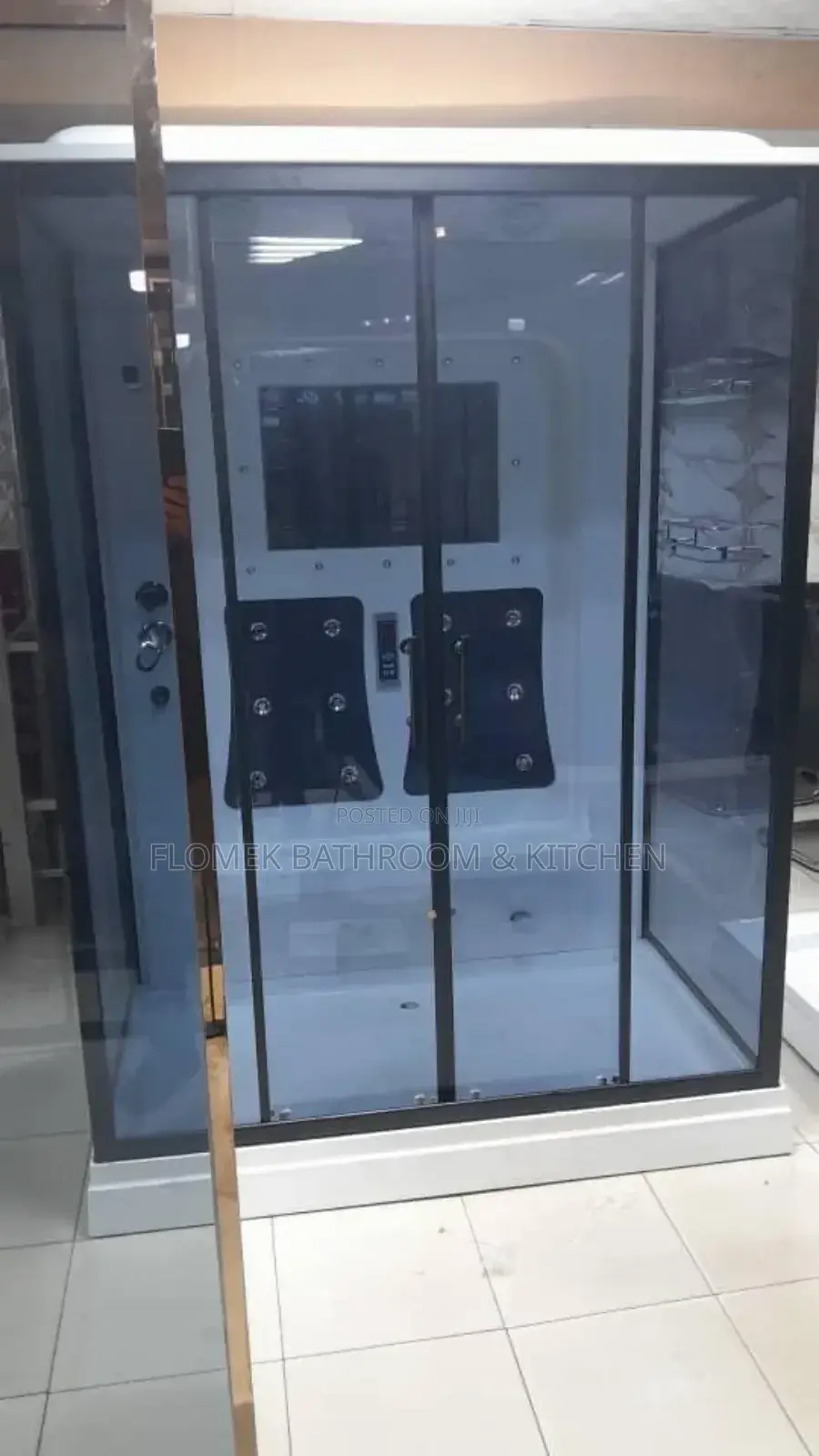 Black Framed Shower Steam(150*90cm)