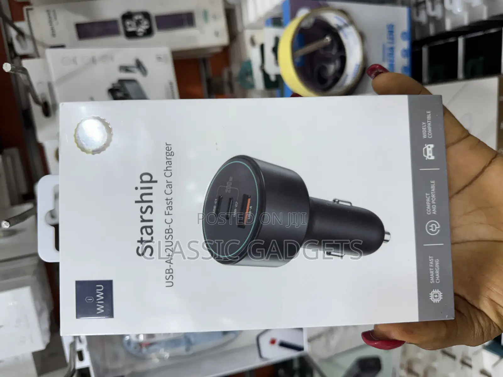 Wiwu Starship 200w Qc+Pd Fast Car Charger Wi-Qc026