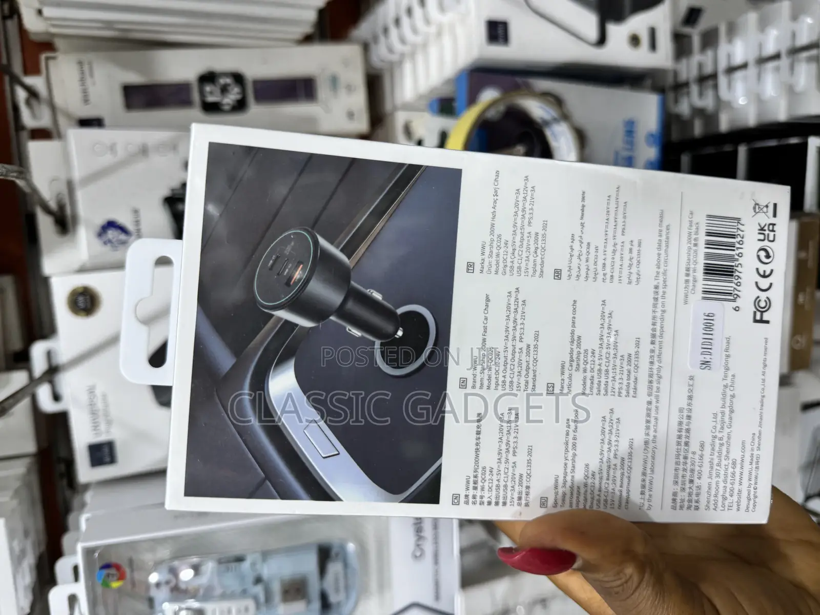 Wiwu Starship 200w Qc+Pd Fast Car Charger Wi-Qc026