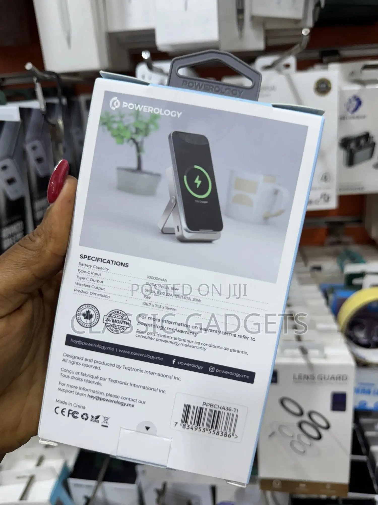 Powerology 10000mah Magsafe Glass Surface Power Bank