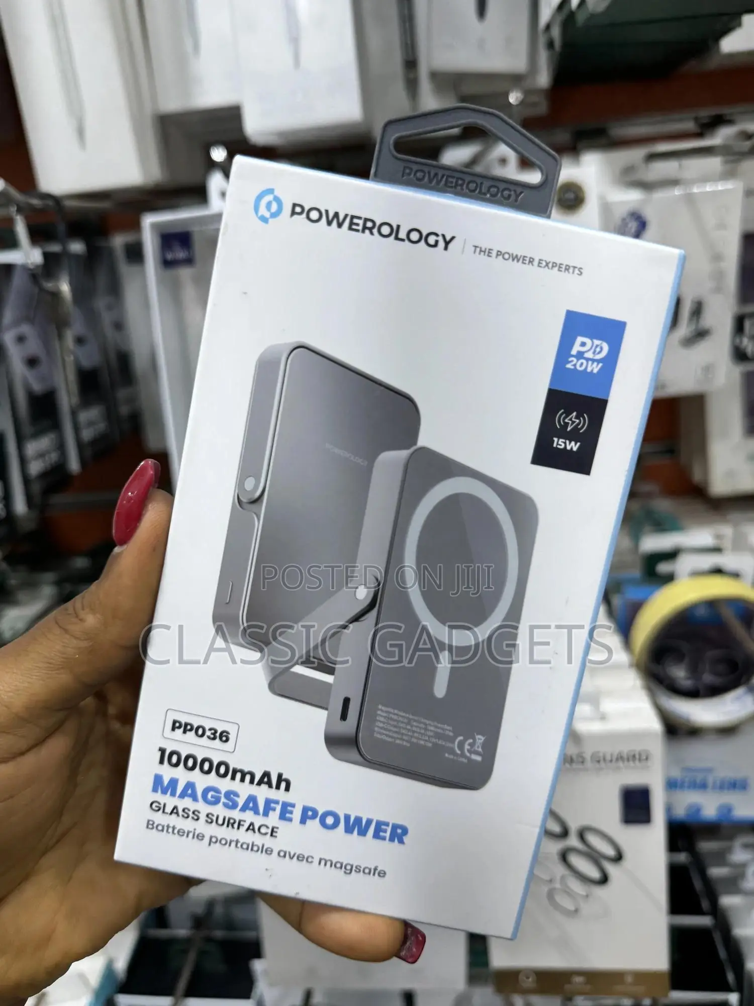 Powerology 10000mah Magsafe Glass Surface Power Bank