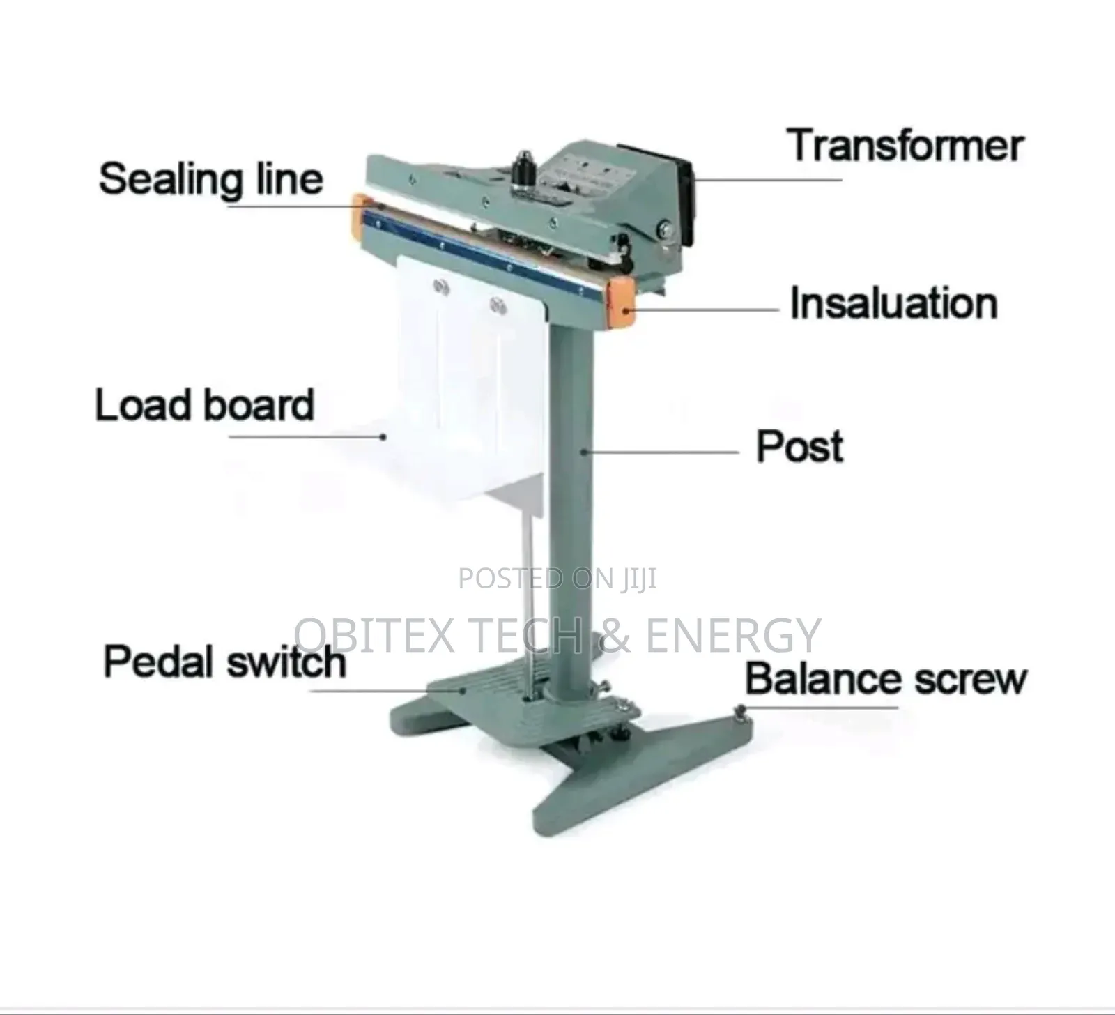 Foot-Operated Heat Sealing Machine (Pedal Impulse Sealer)