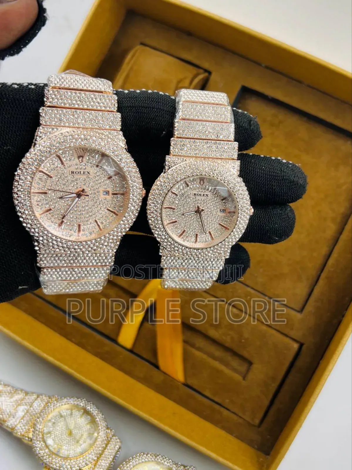 Rolex Full Iced Couple Watches(Price Is for Both)