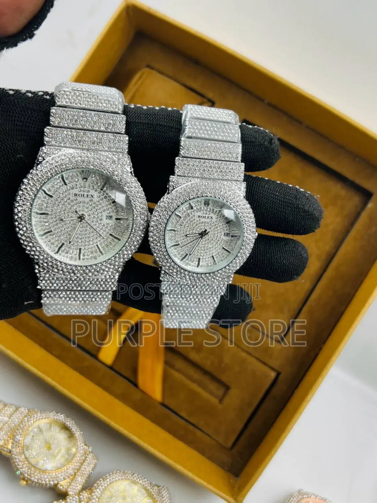 Rolex Full Iced Couple Watches(Price Is for Both)
