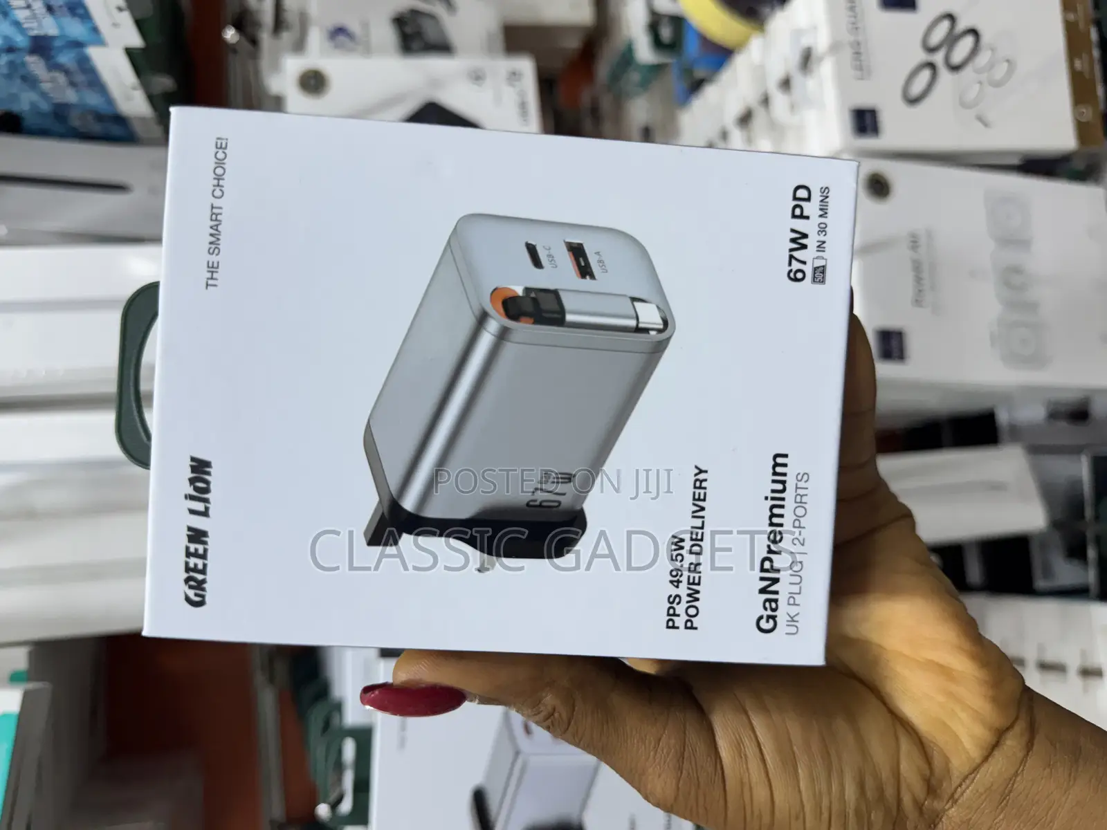 Green Lion Gan Premium Uk Plug Wall Charger 67w