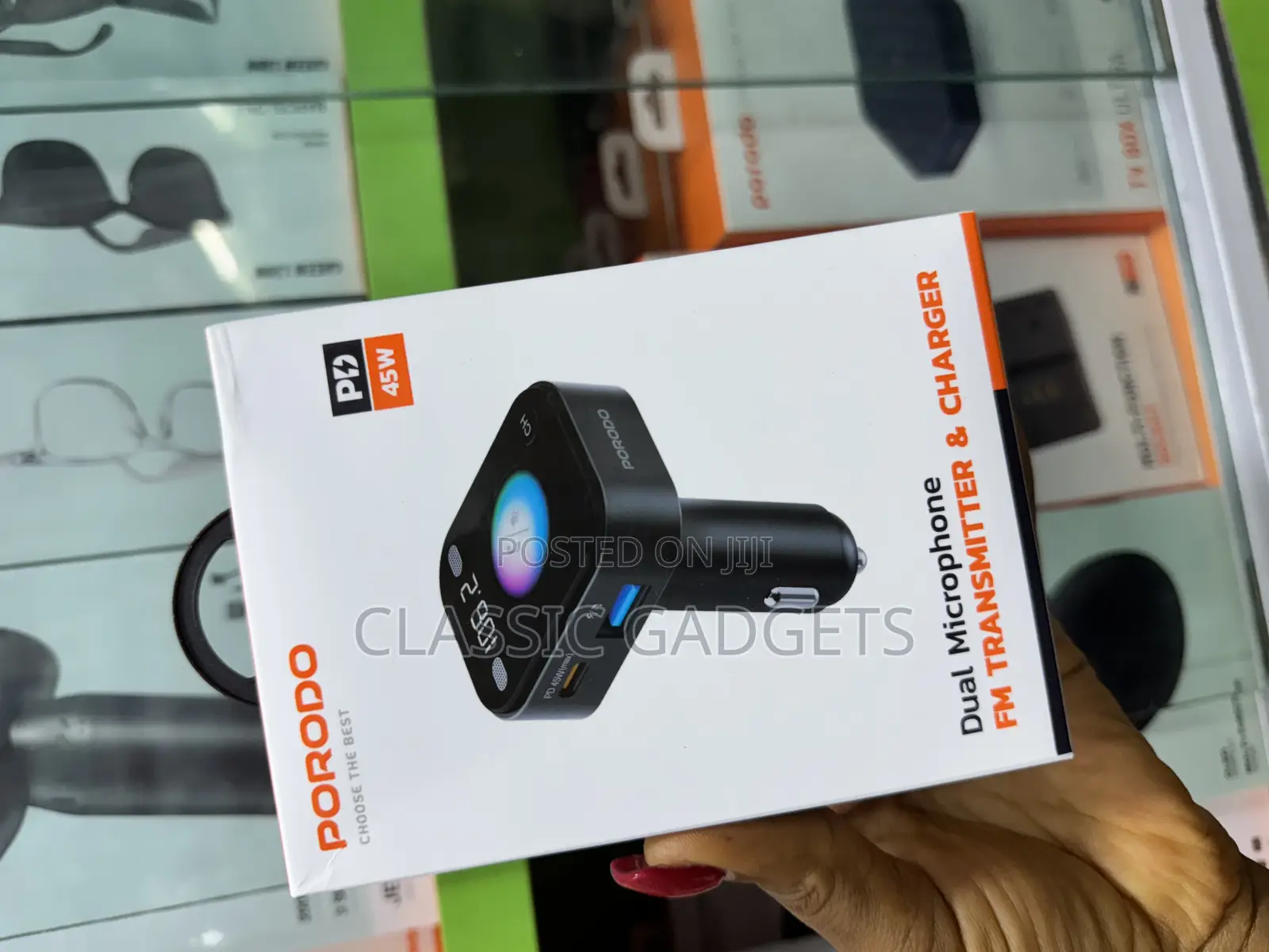 Porodo Dual Microphone Fm Transmitter Pd 45w Car Charger