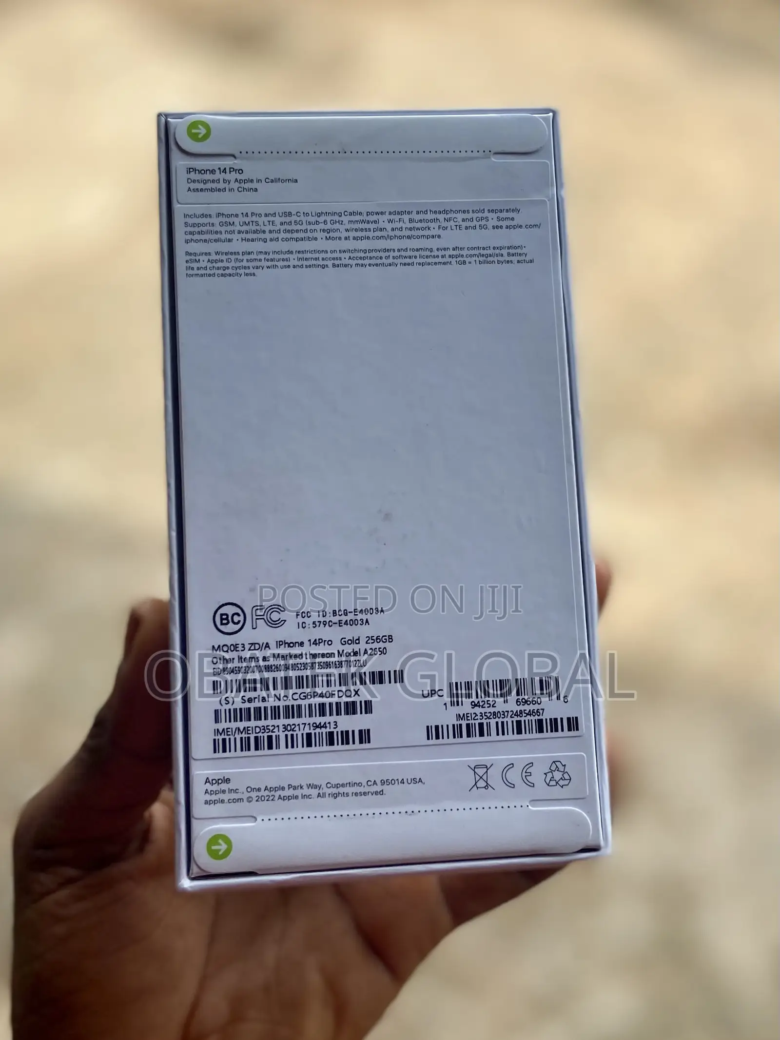 New Apple iPhone 14 Pro 256 GB Gold
